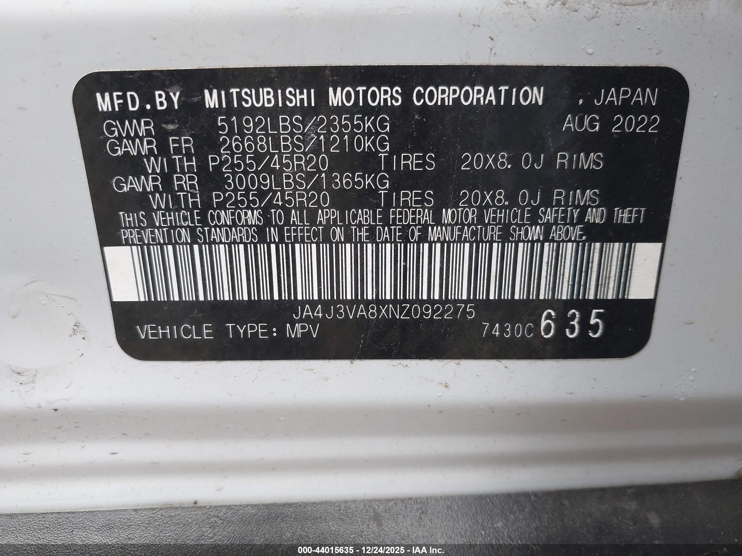MITSUBISHI OUTLANDER image 9