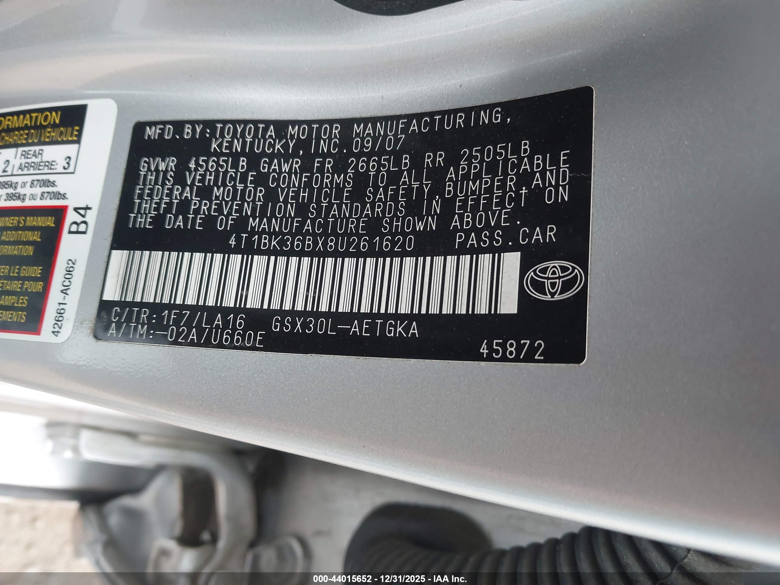 TOYOTA AVALON image 9