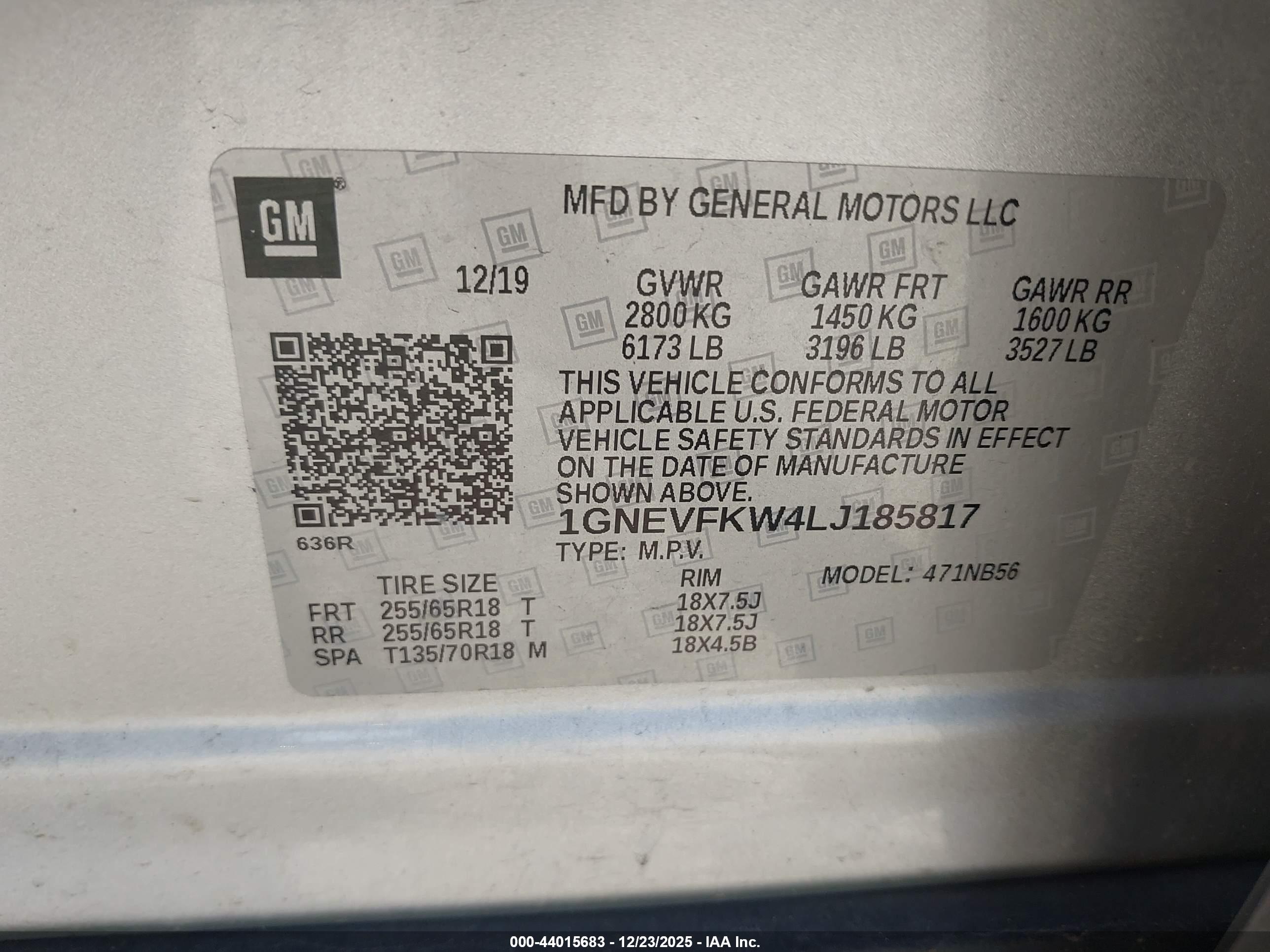 CHEVROLET TRAVERSE image 9