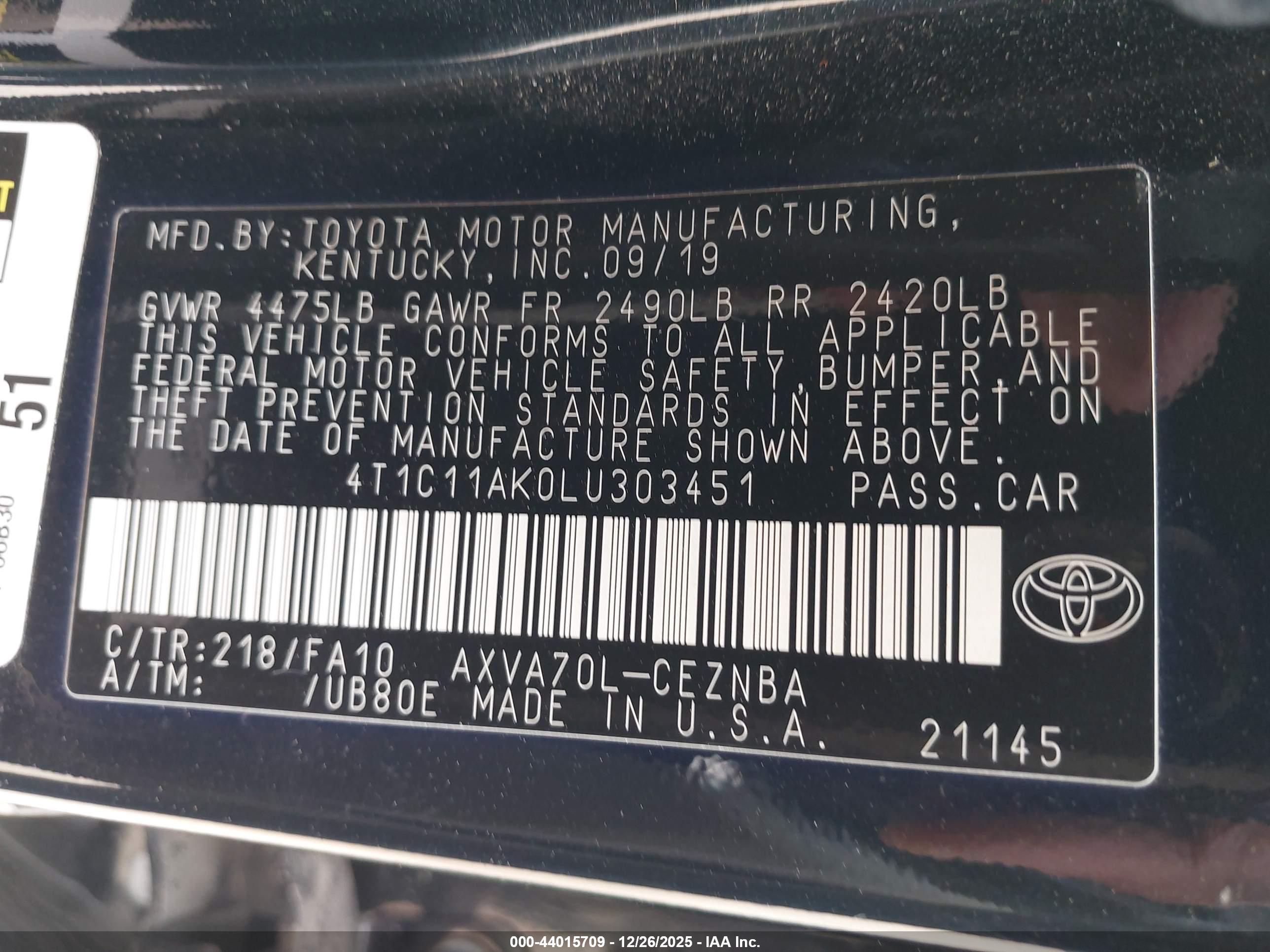 TOYOTA CAMRY image 9