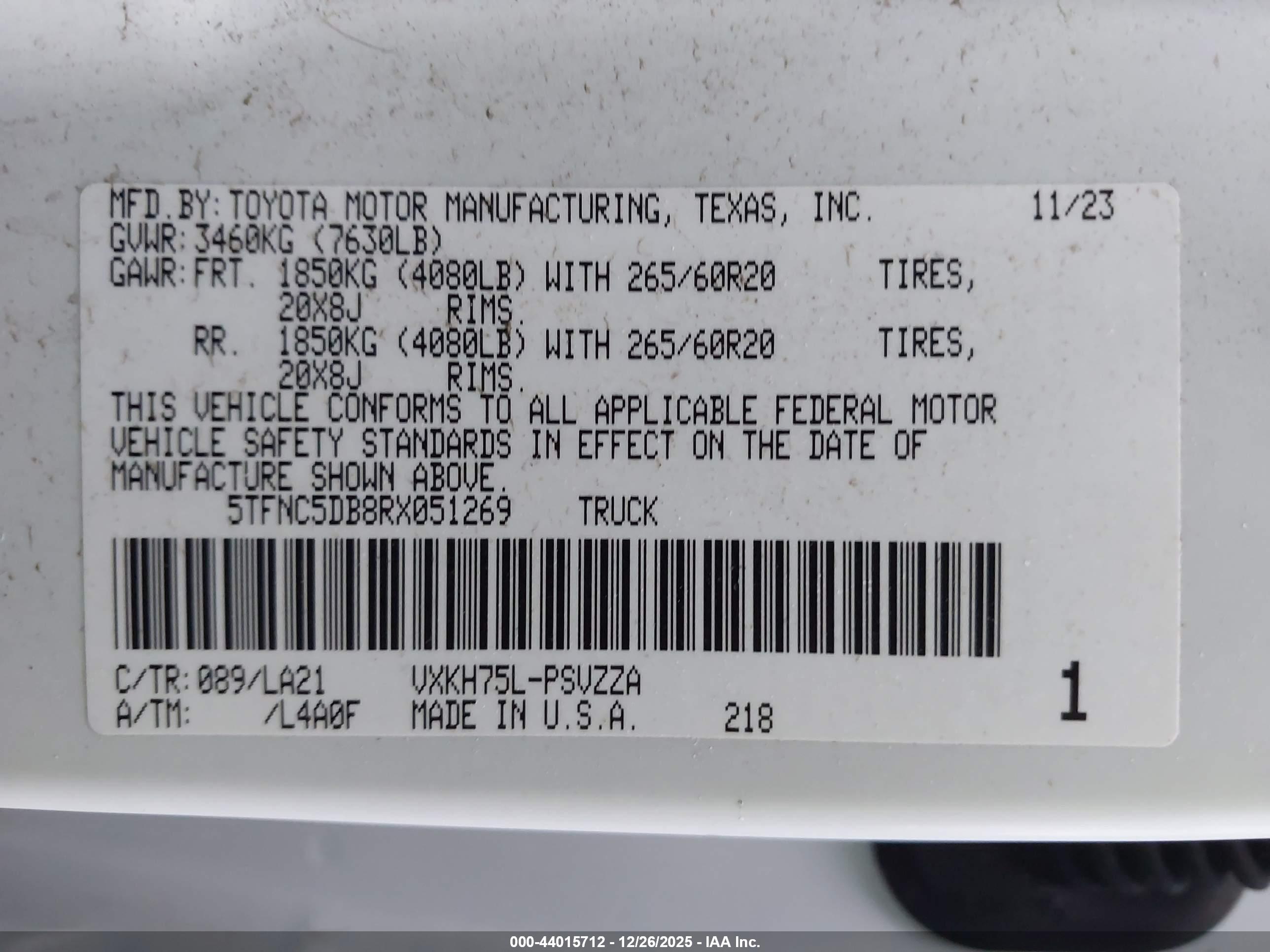 TOYOTA TUNDRA image 9