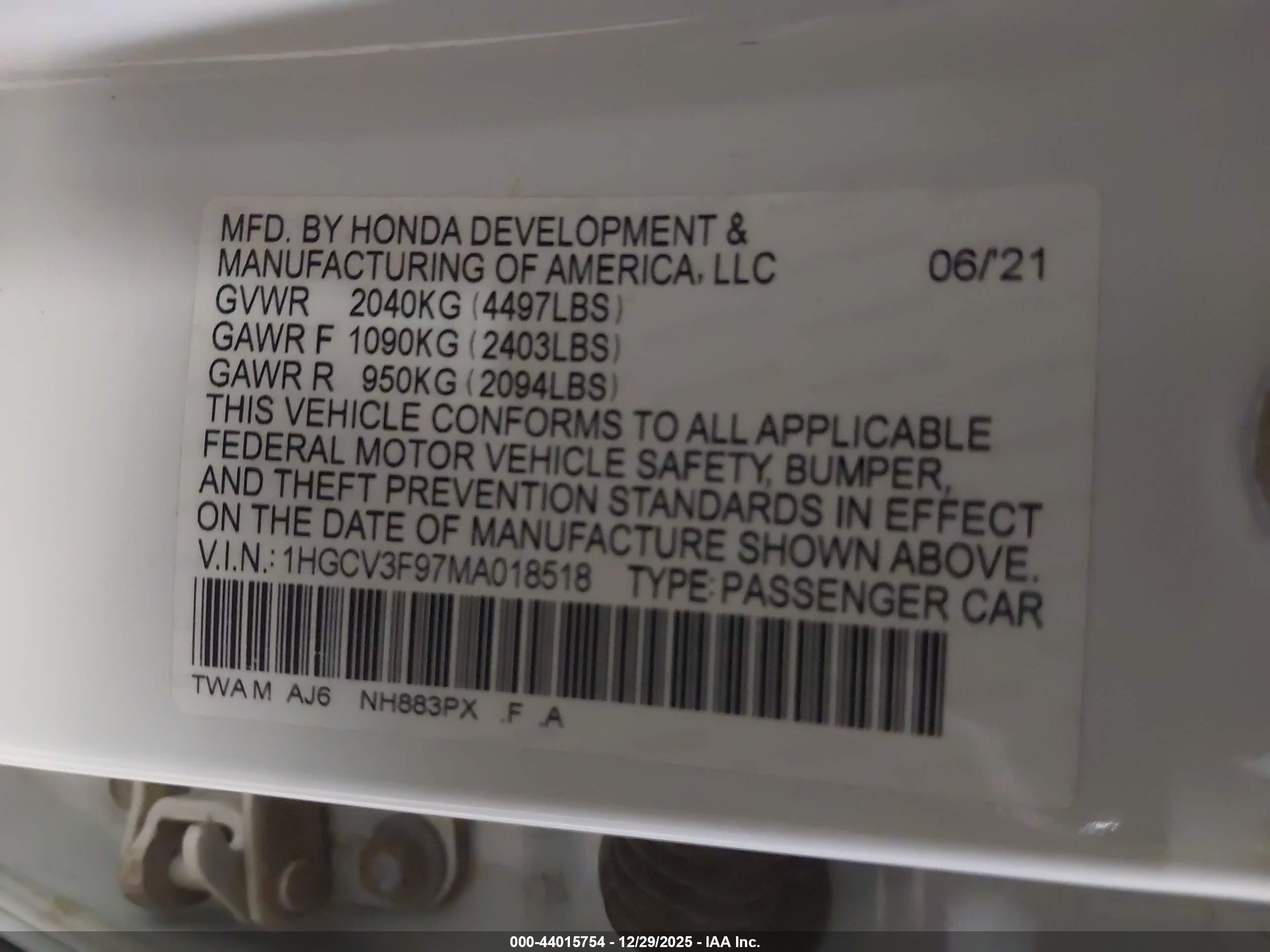HONDA ACCORD image 9