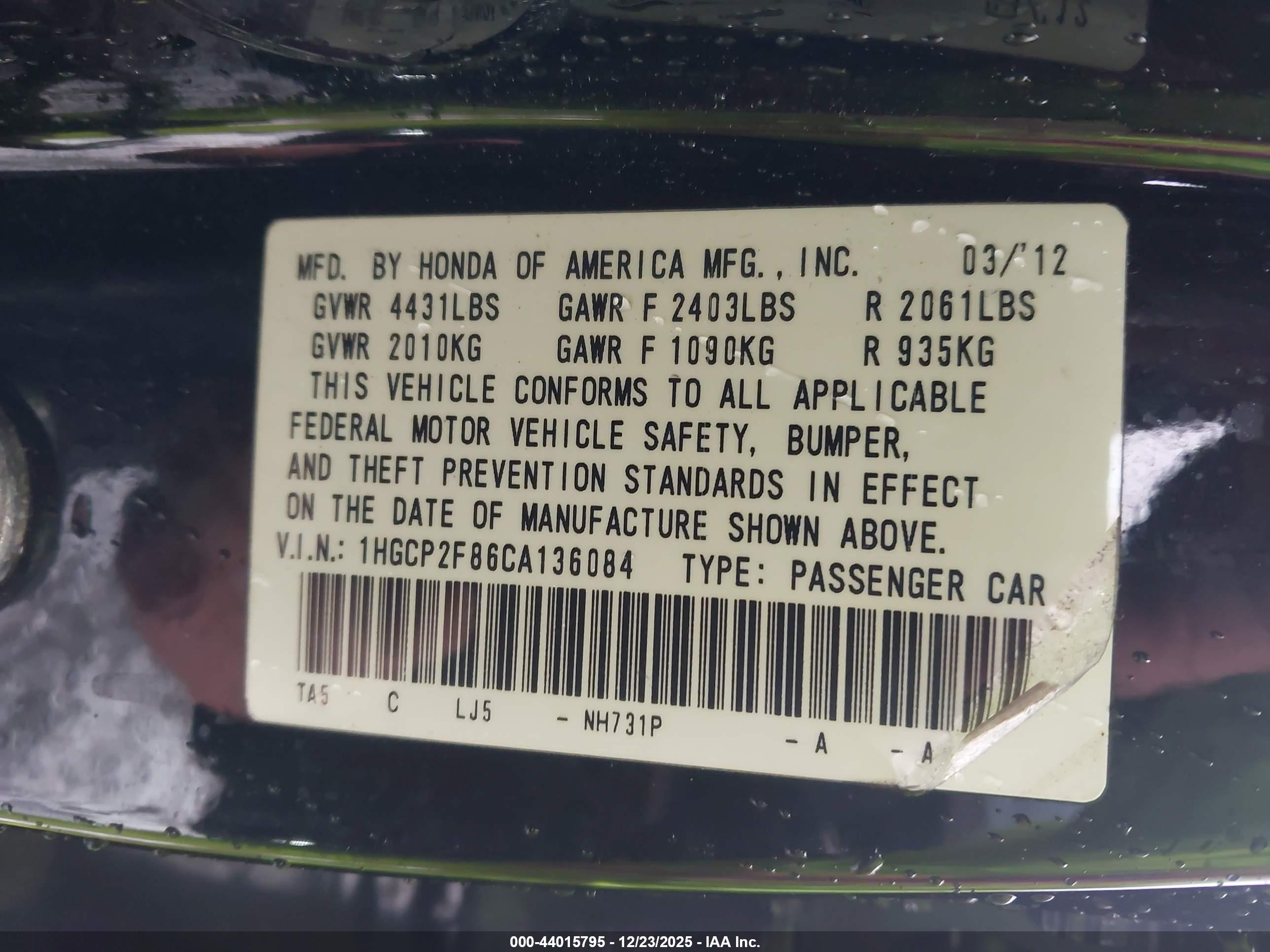 HONDA ACCORD image 9