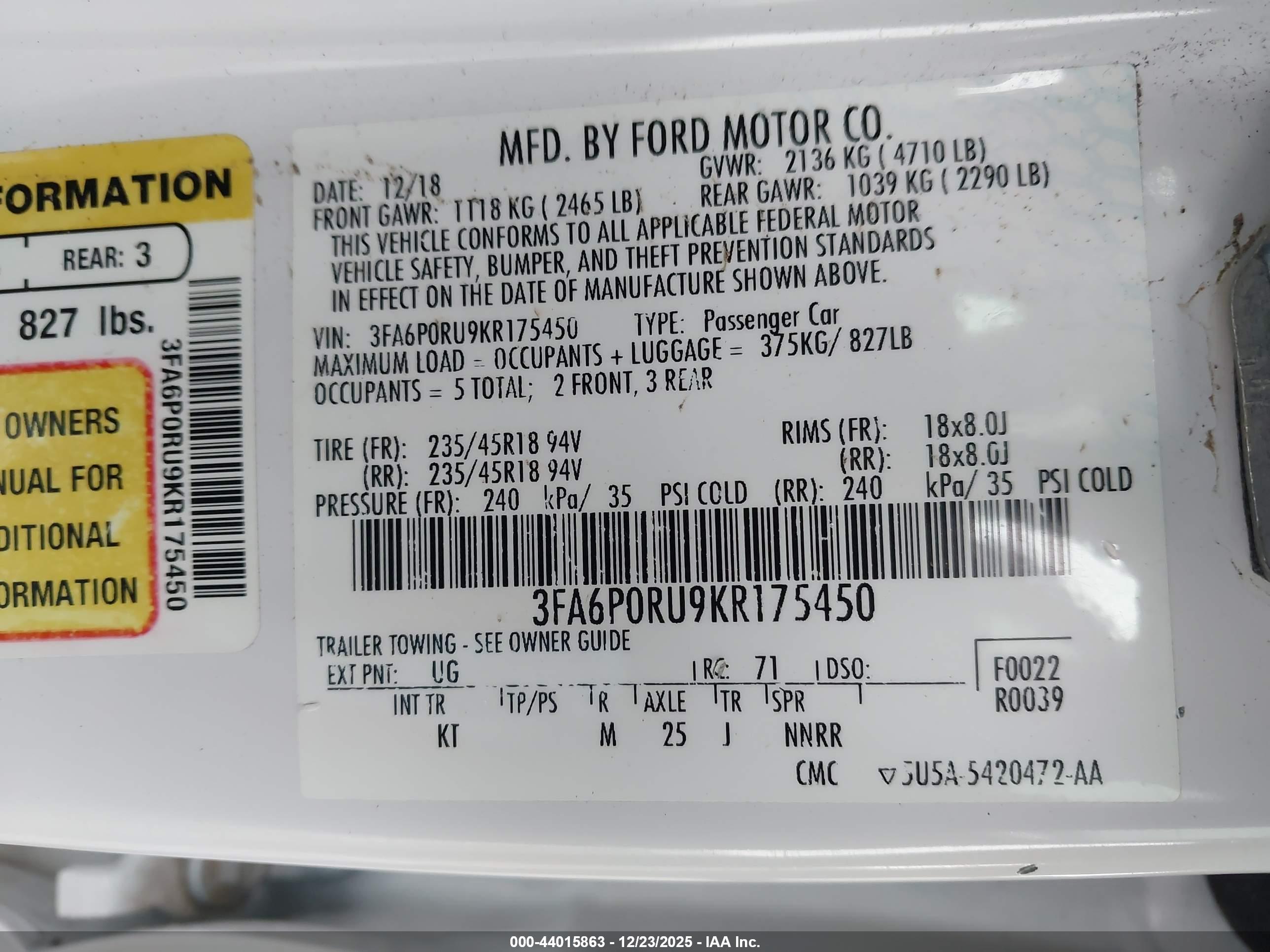 FORD FUSION image 9