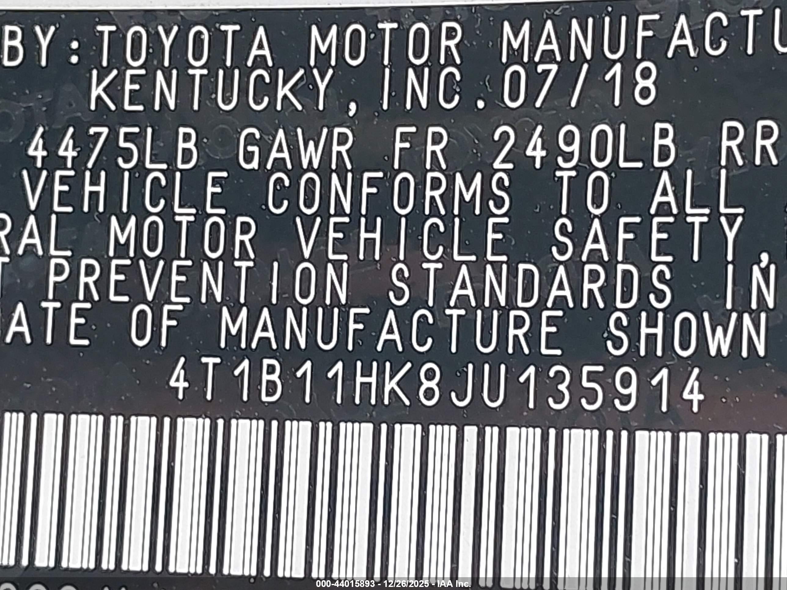 TOYOTA CAMRY image 9