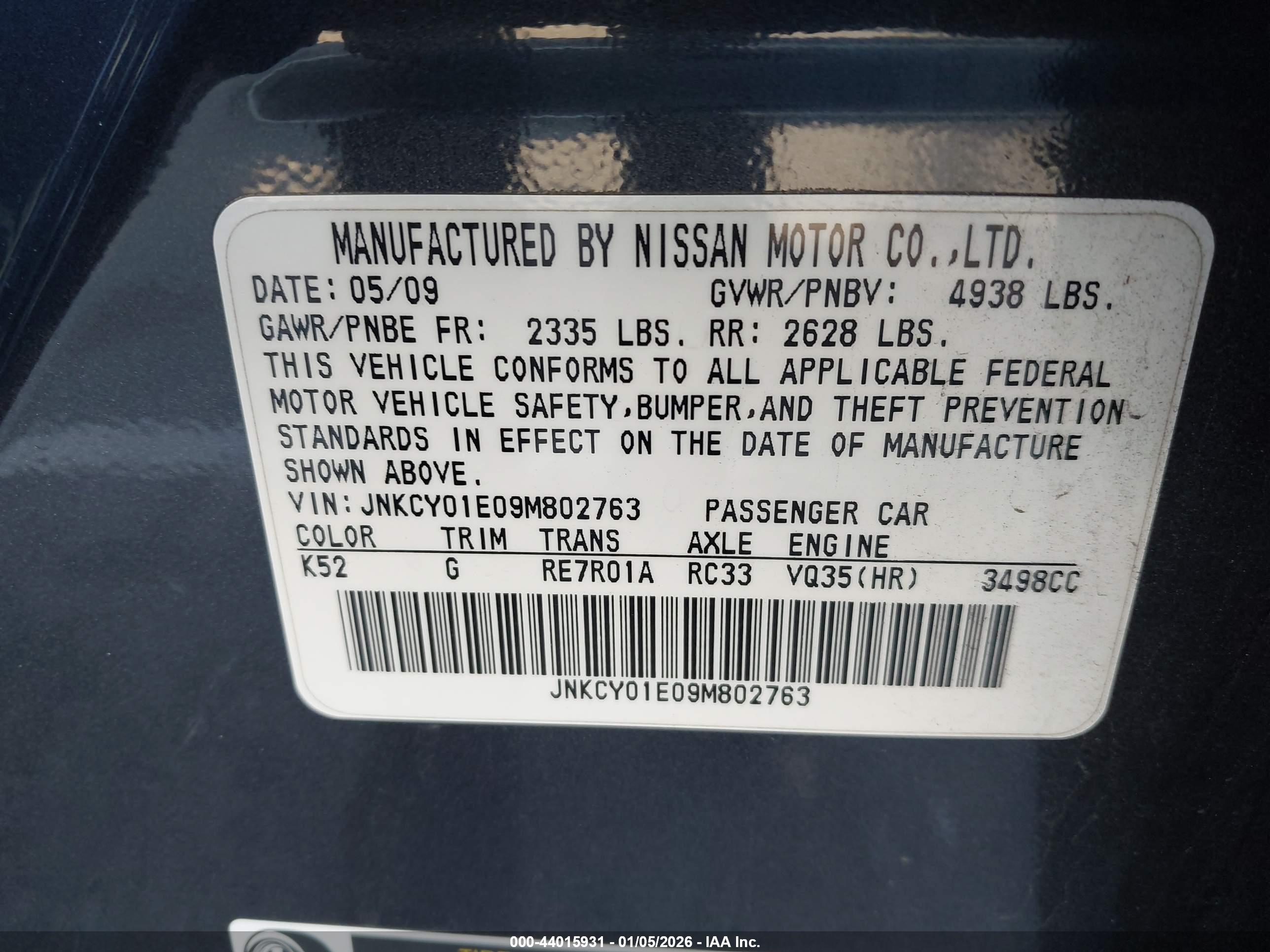 INFINITI M35 image 9
