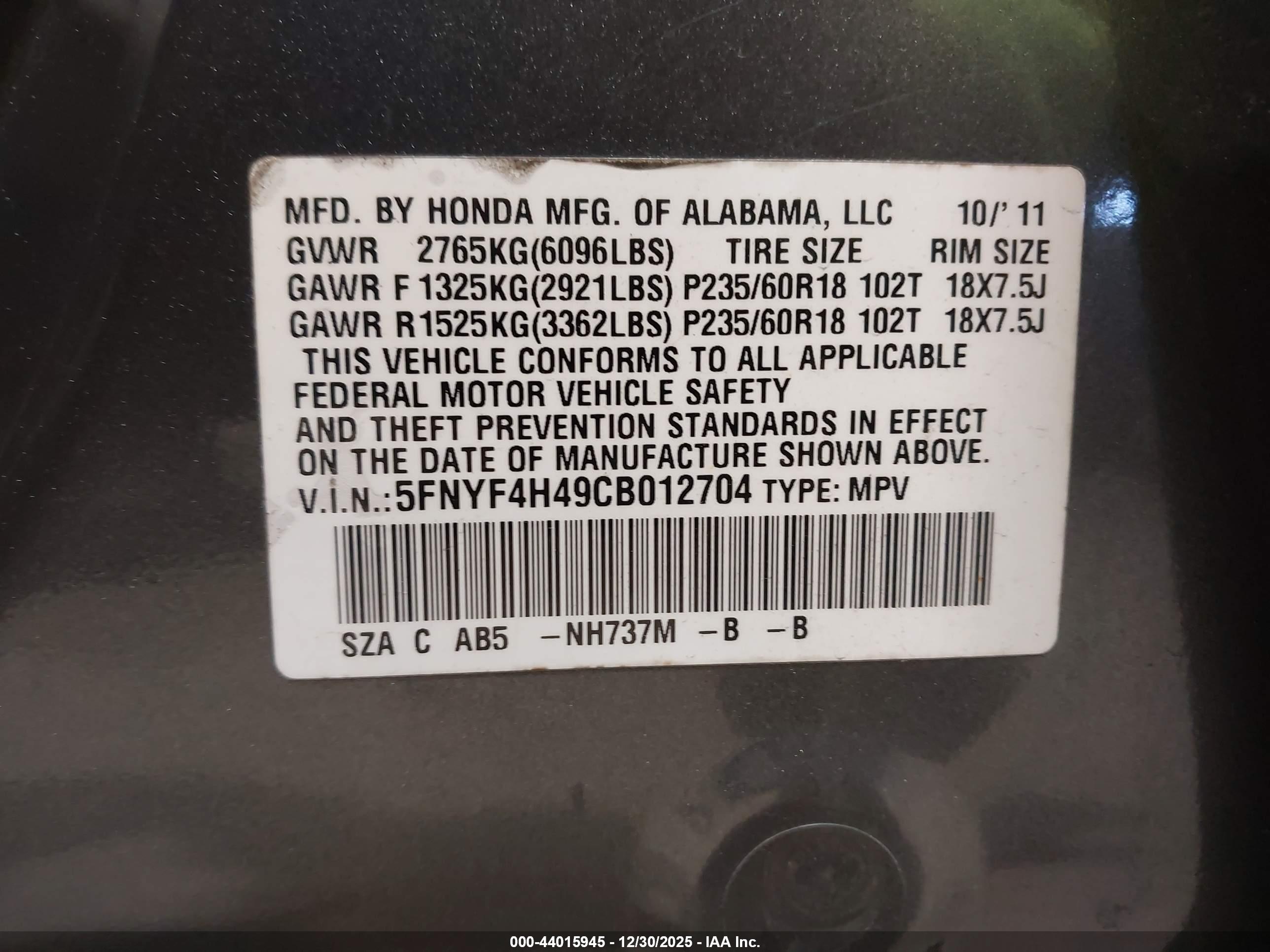 HONDA PILOT image 9