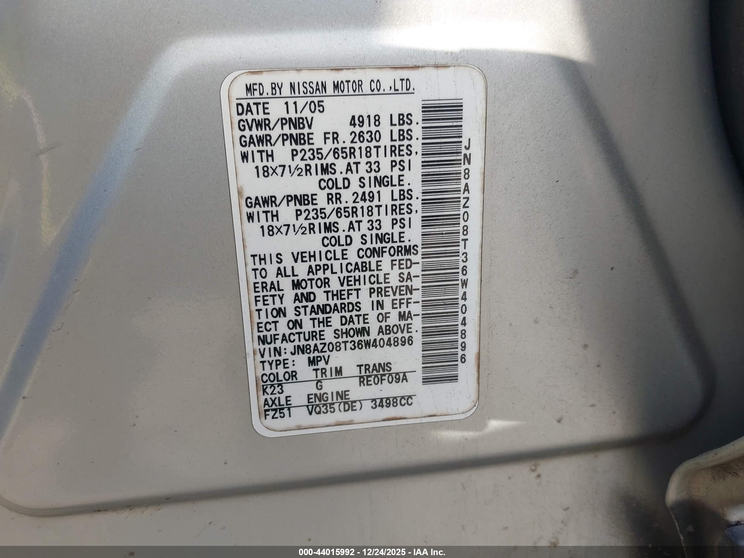 NISSAN MURANO image 9