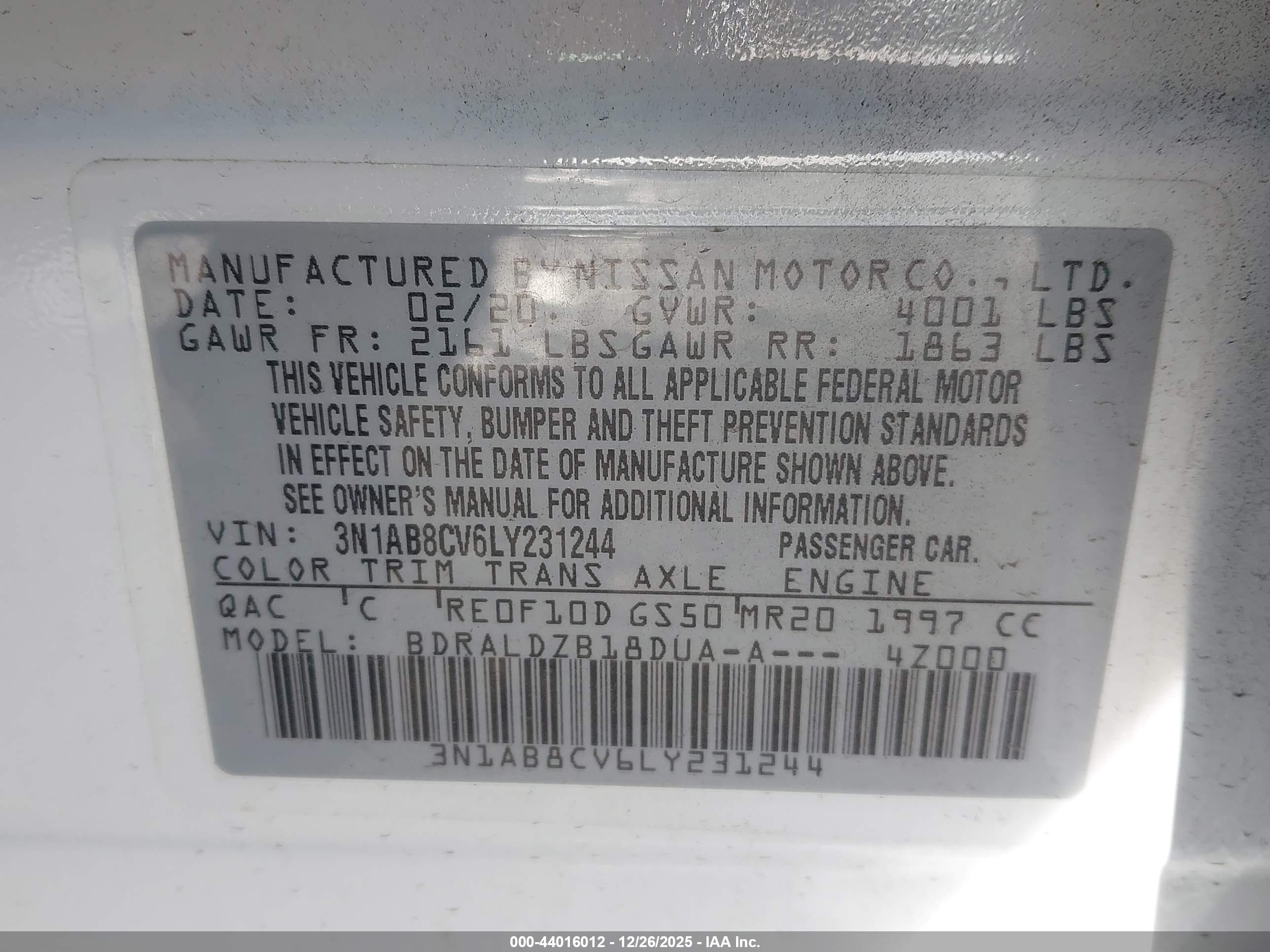 NISSAN SENTRA image 9