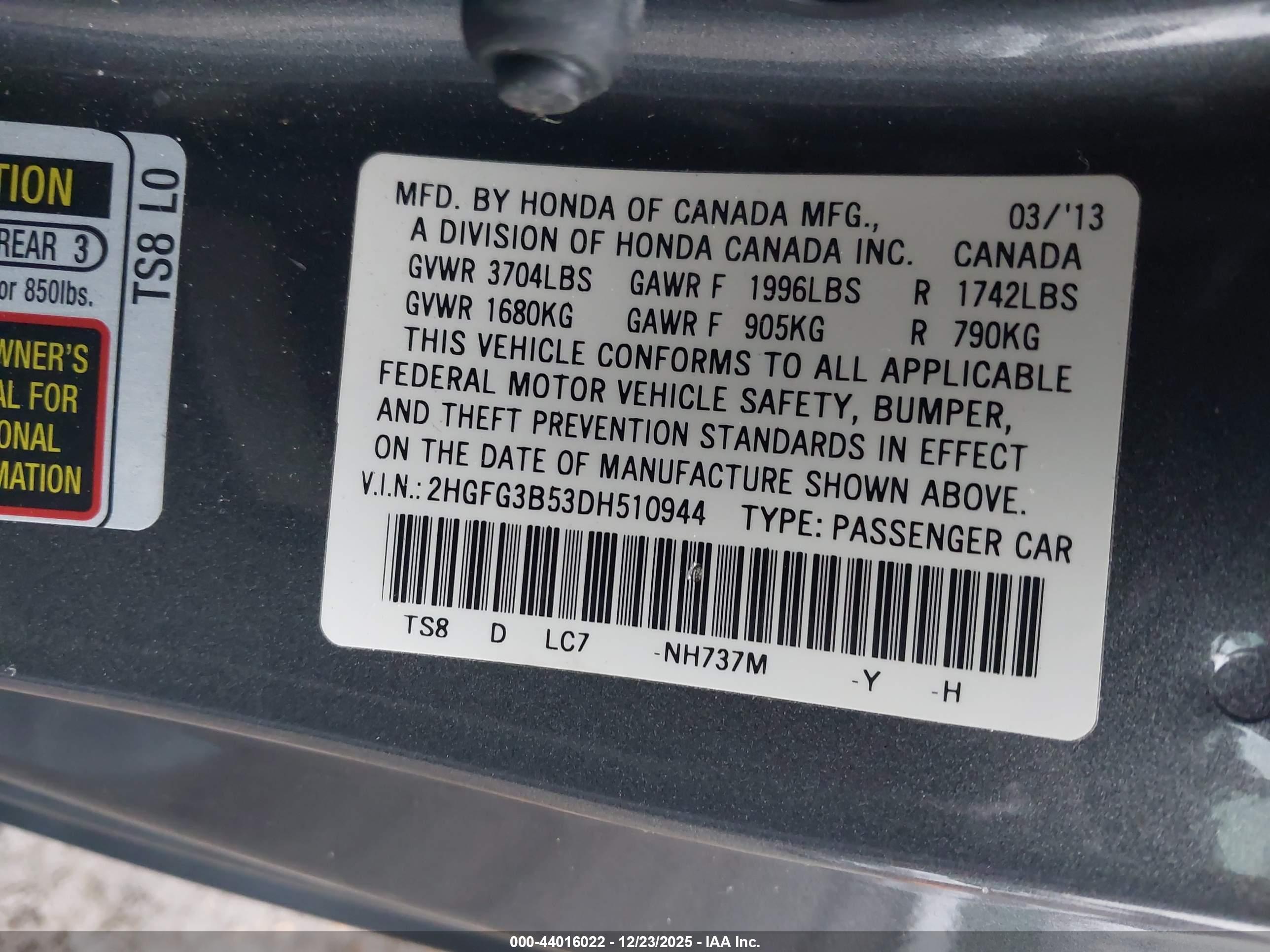 HONDA CIVIC image 9