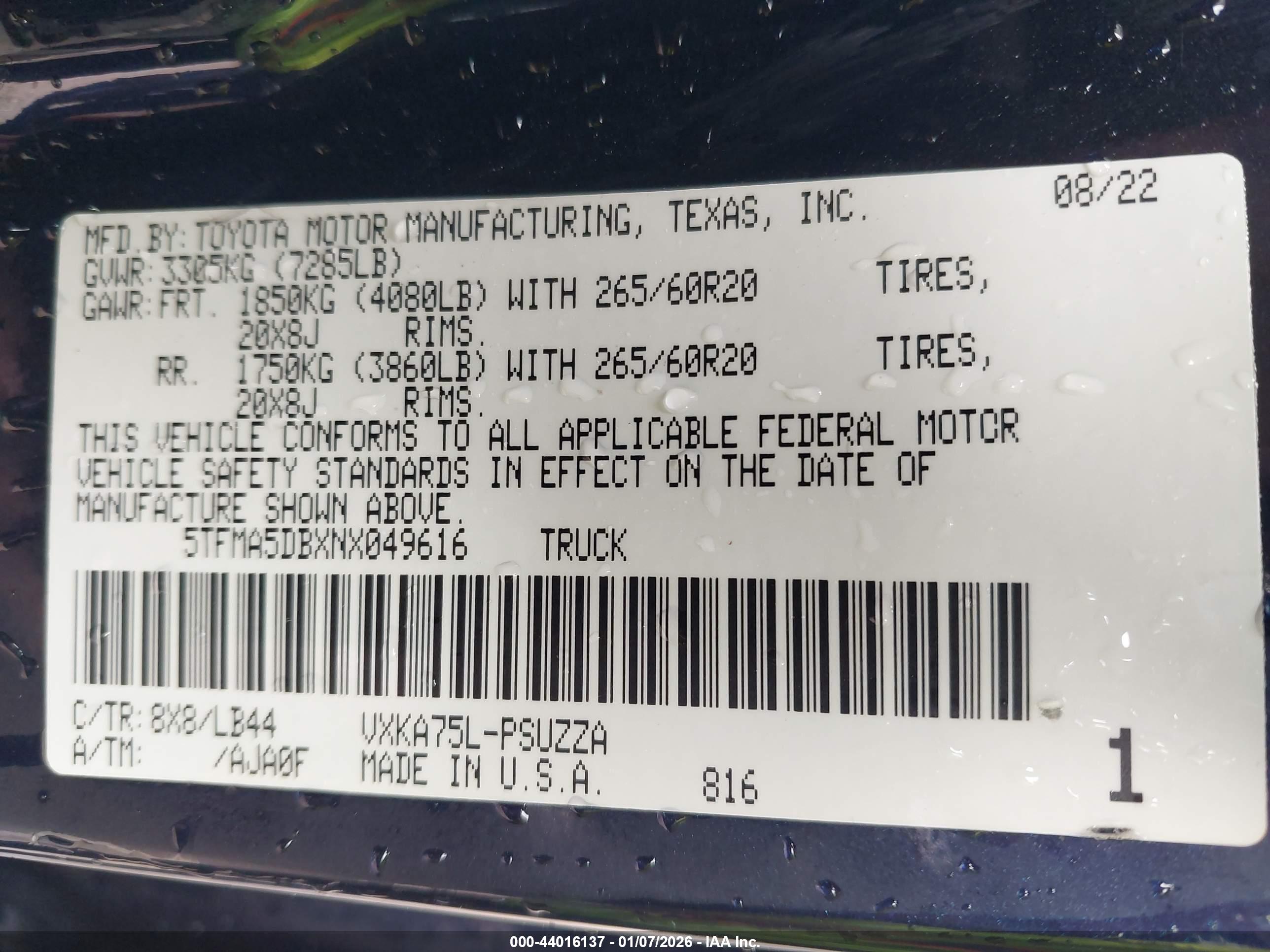 TOYOTA TUNDRA image 9