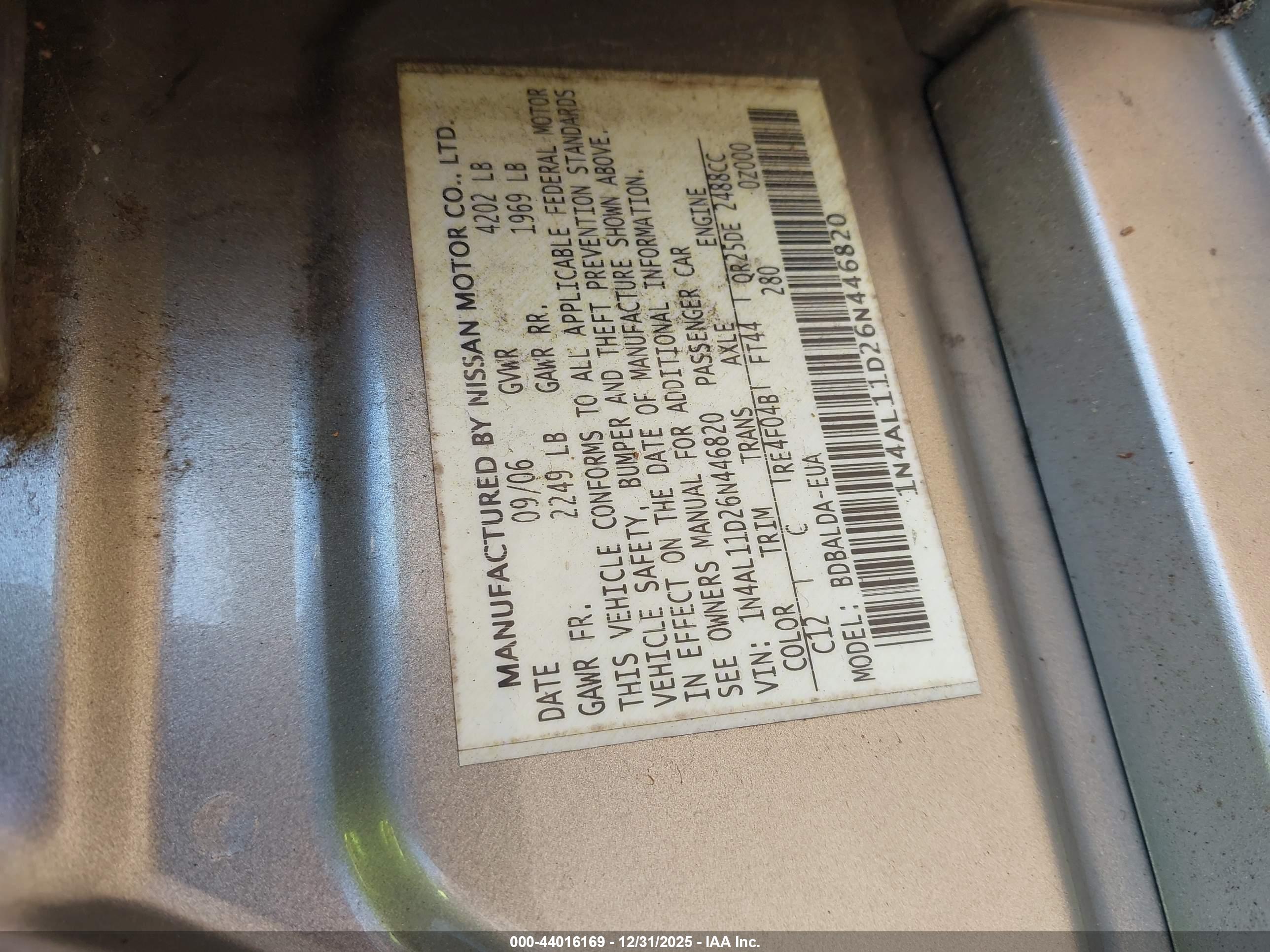 NISSAN ALTIMA image 9