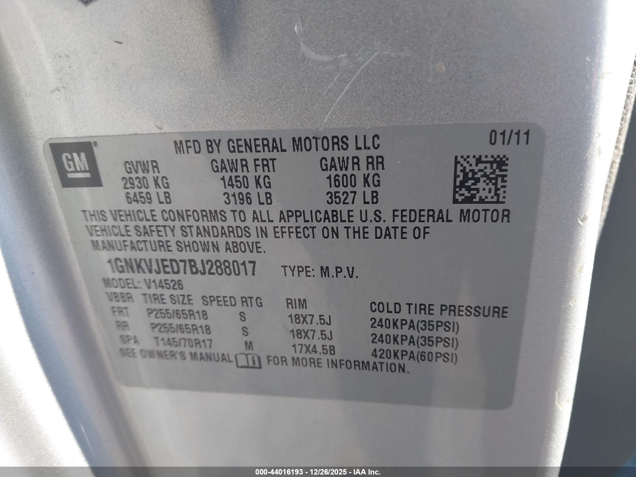 CHEVROLET TRAVERSE image 9
