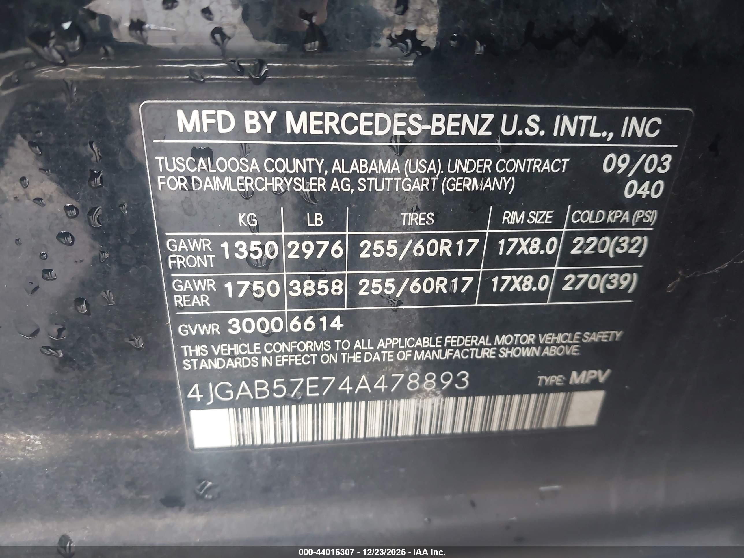MERCEDES-BENZ ML image 9