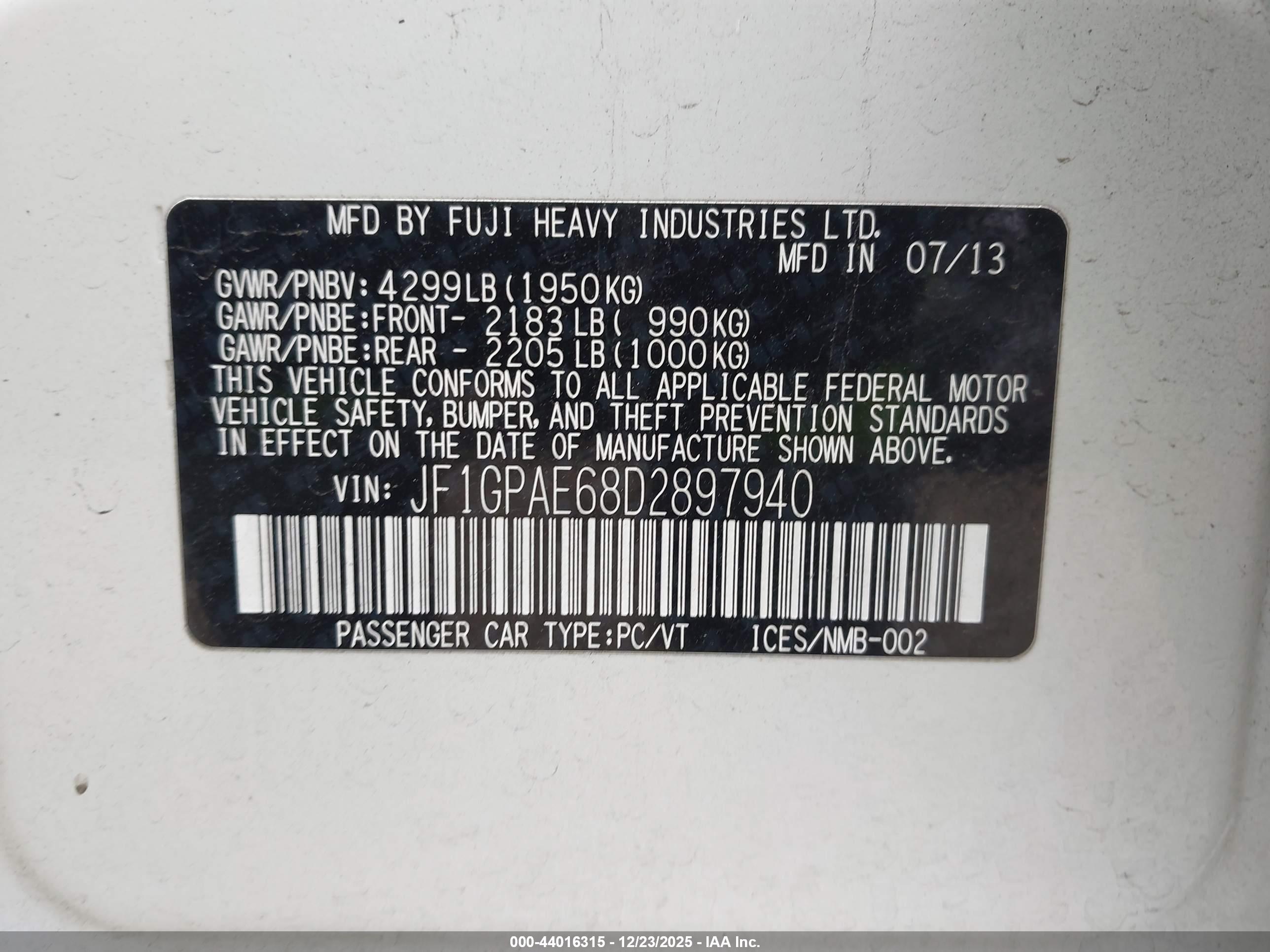 SUBARU IMPREZA image 9