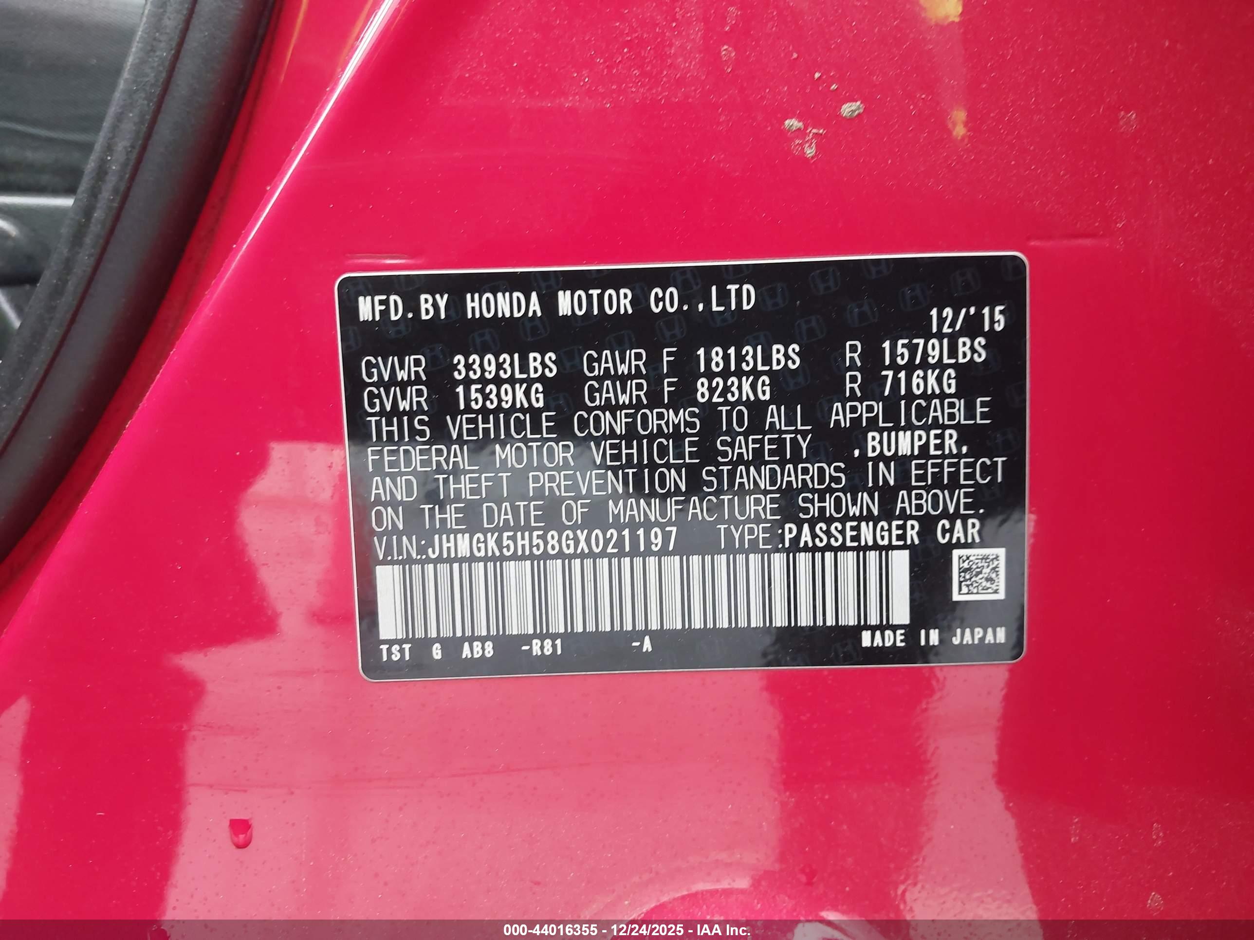 HONDA FIT image 9