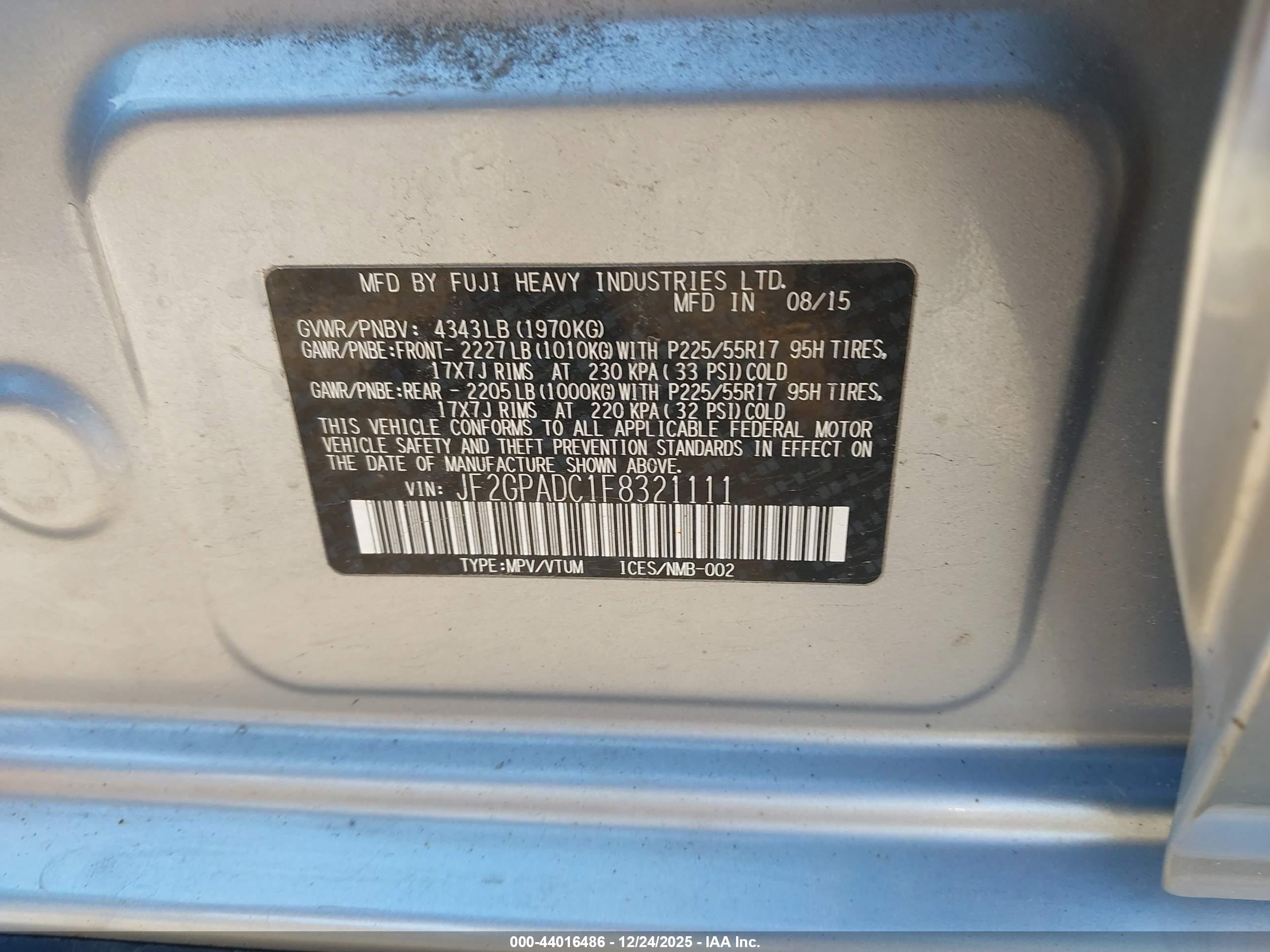 SUBARU XV image 9