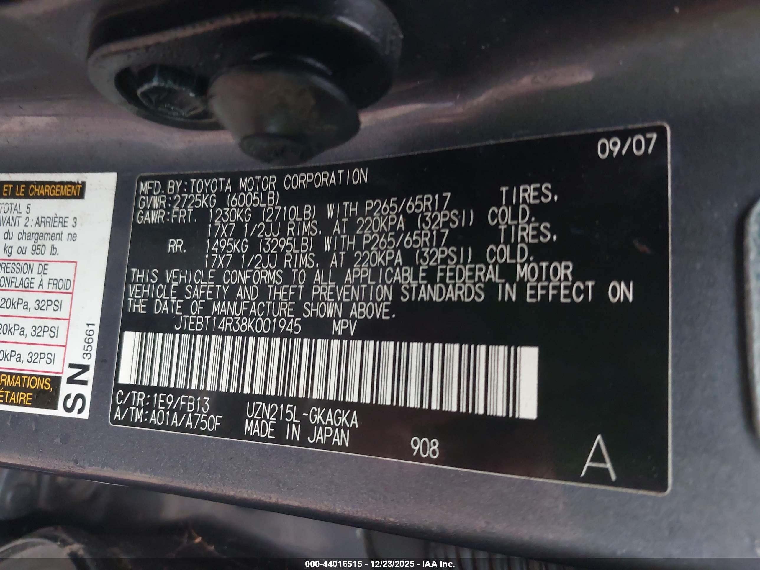 TOYOTA 4RUNNER image 9