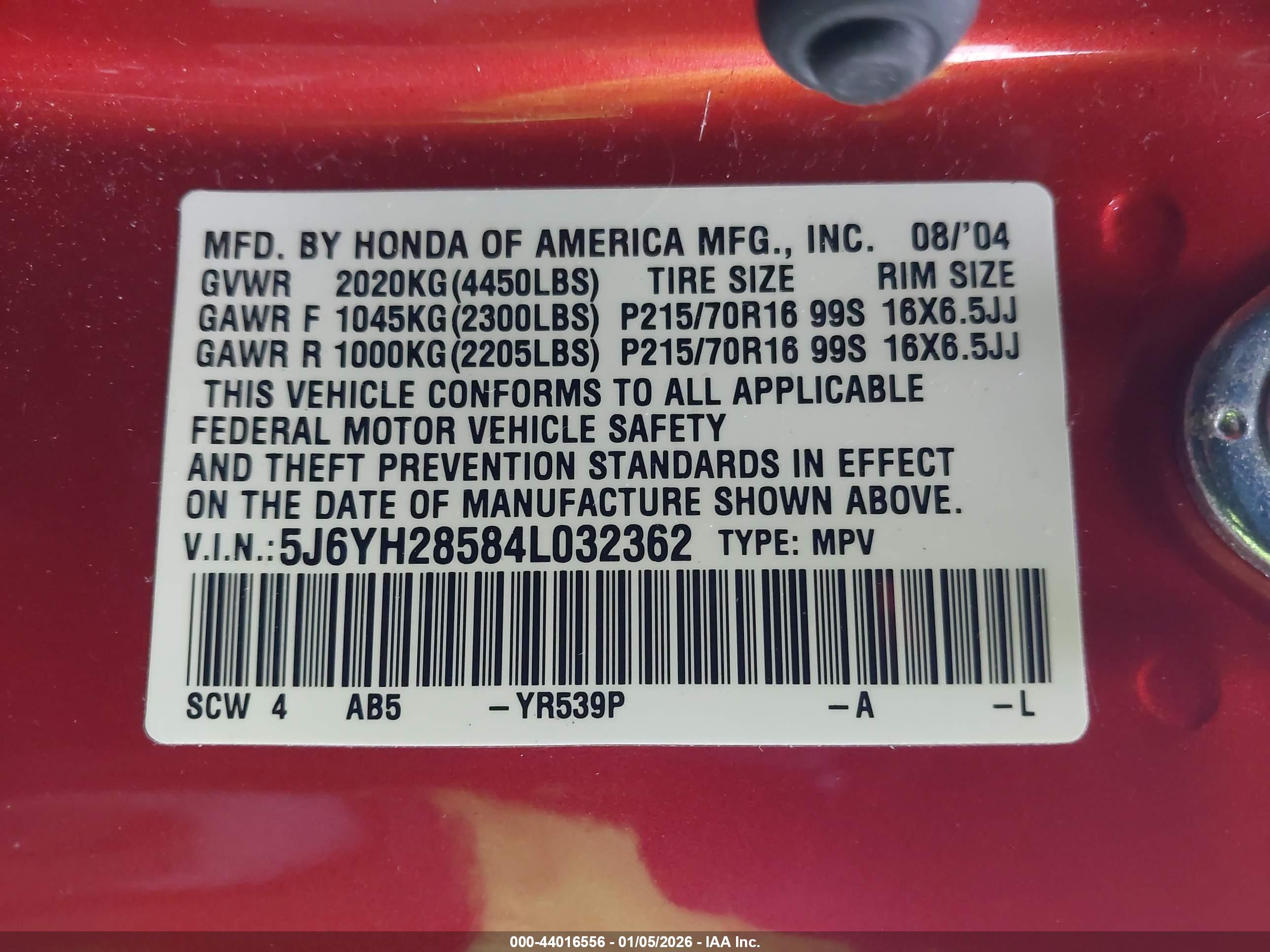 HONDA ELEMENT image 9