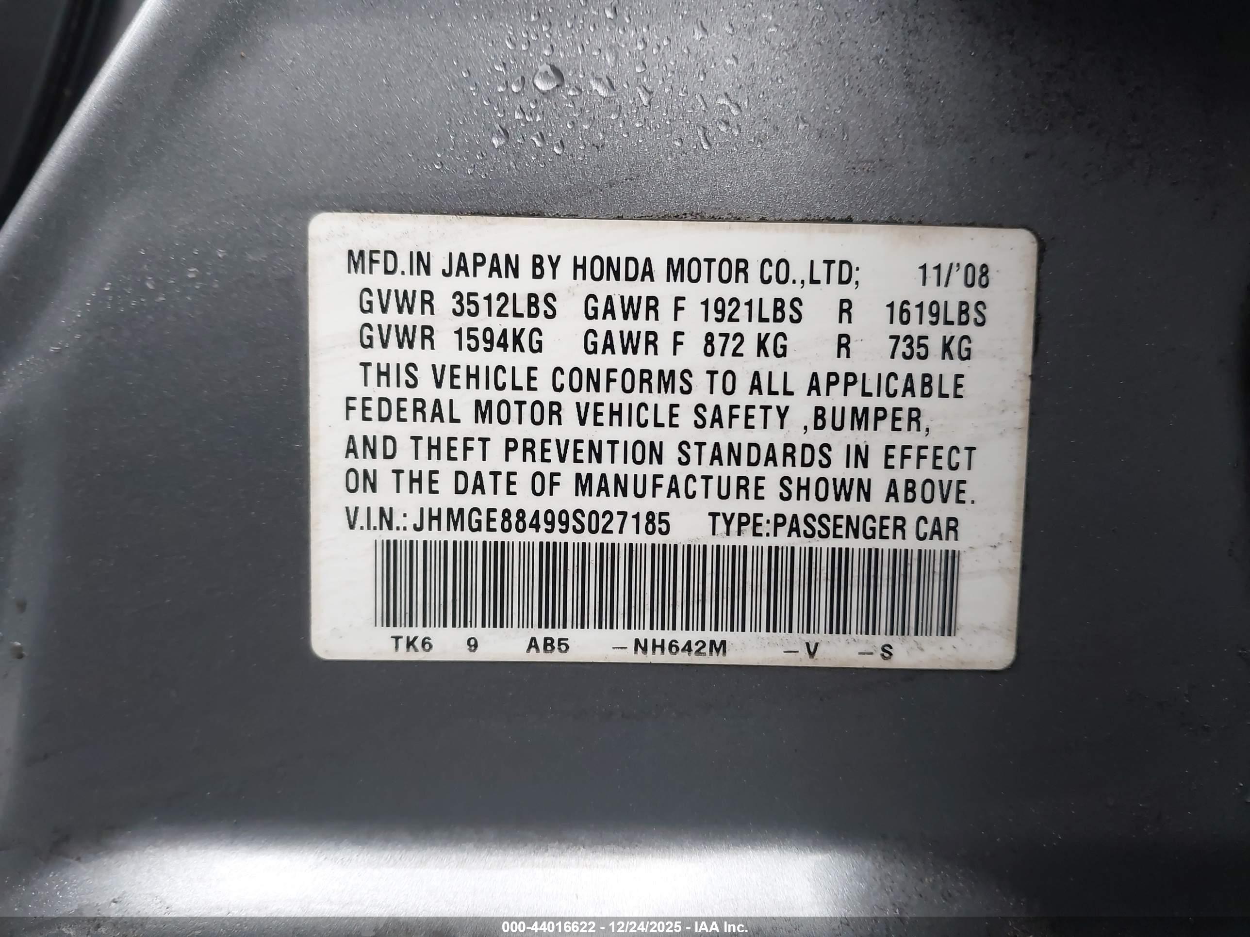 HONDA FIT image 9
