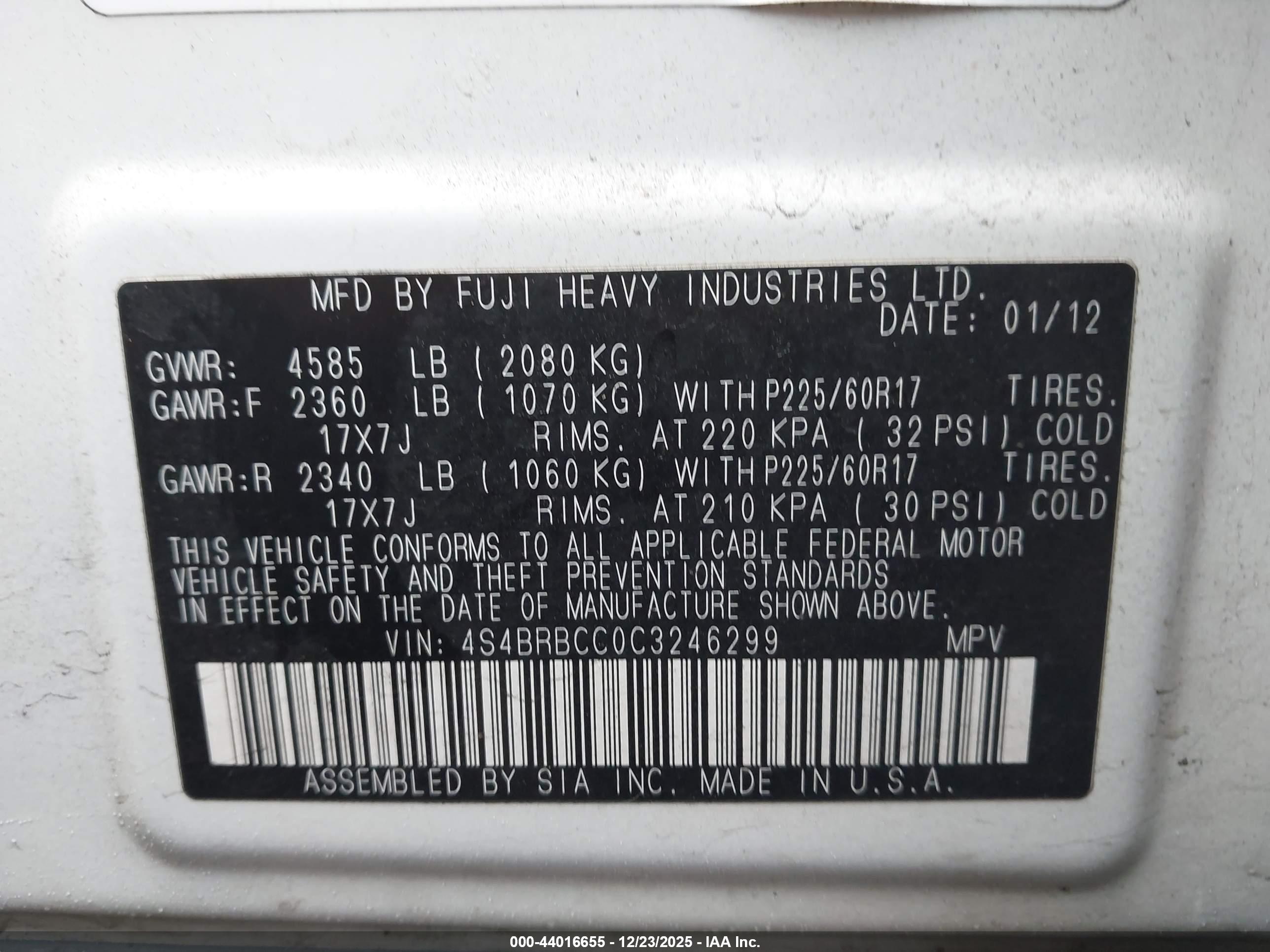 SUBARU OUTBACK image 9