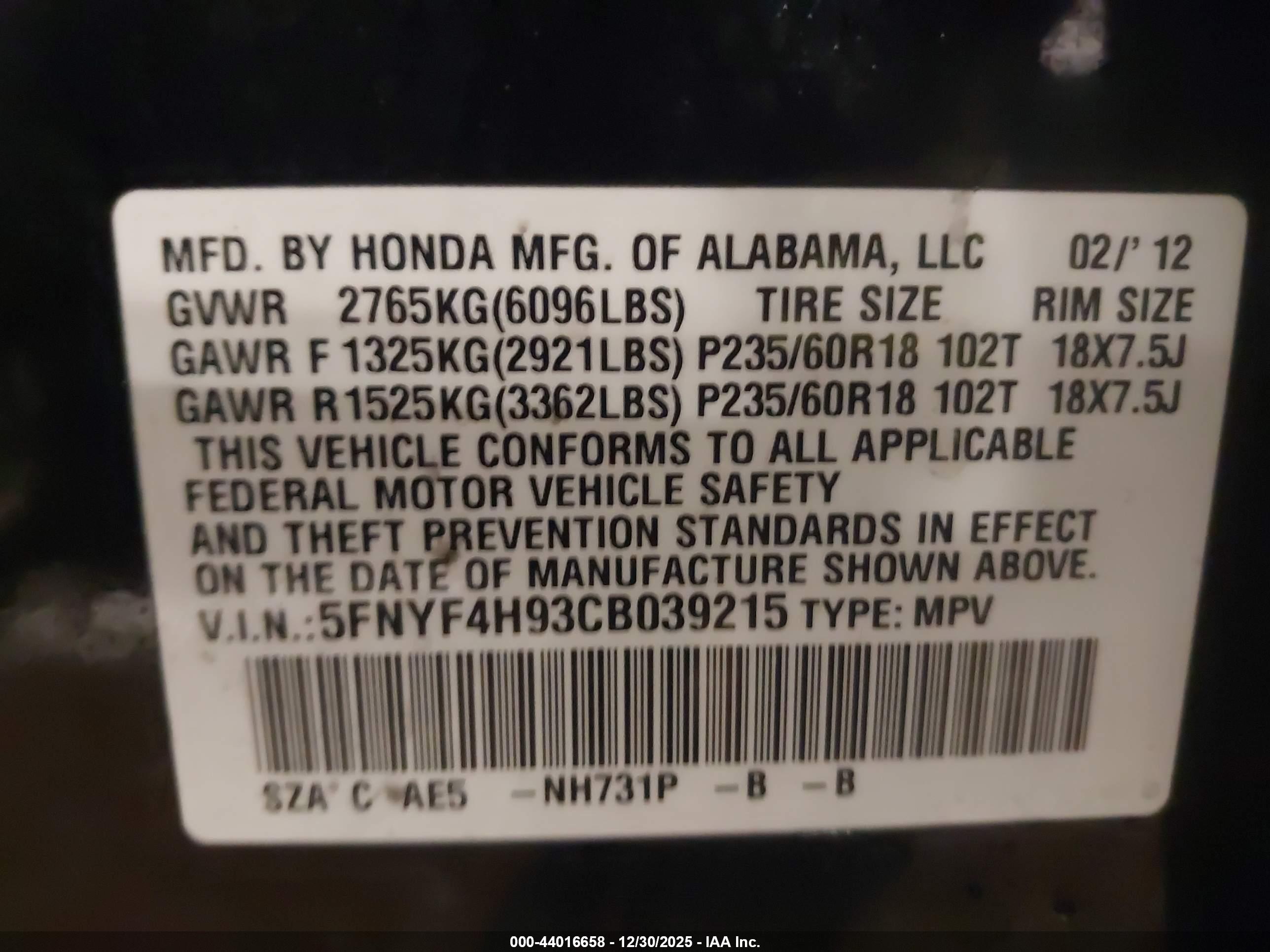 HONDA PILOT image 9
