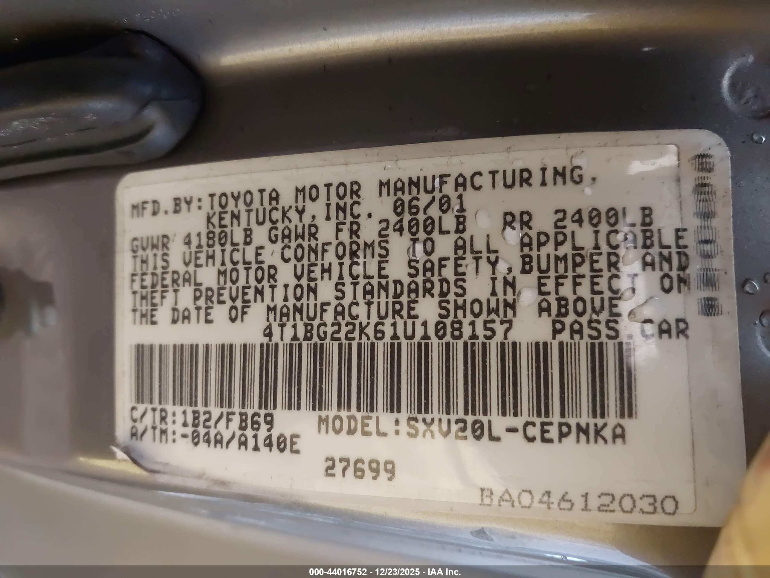 TOYOTA CAMRY image 9