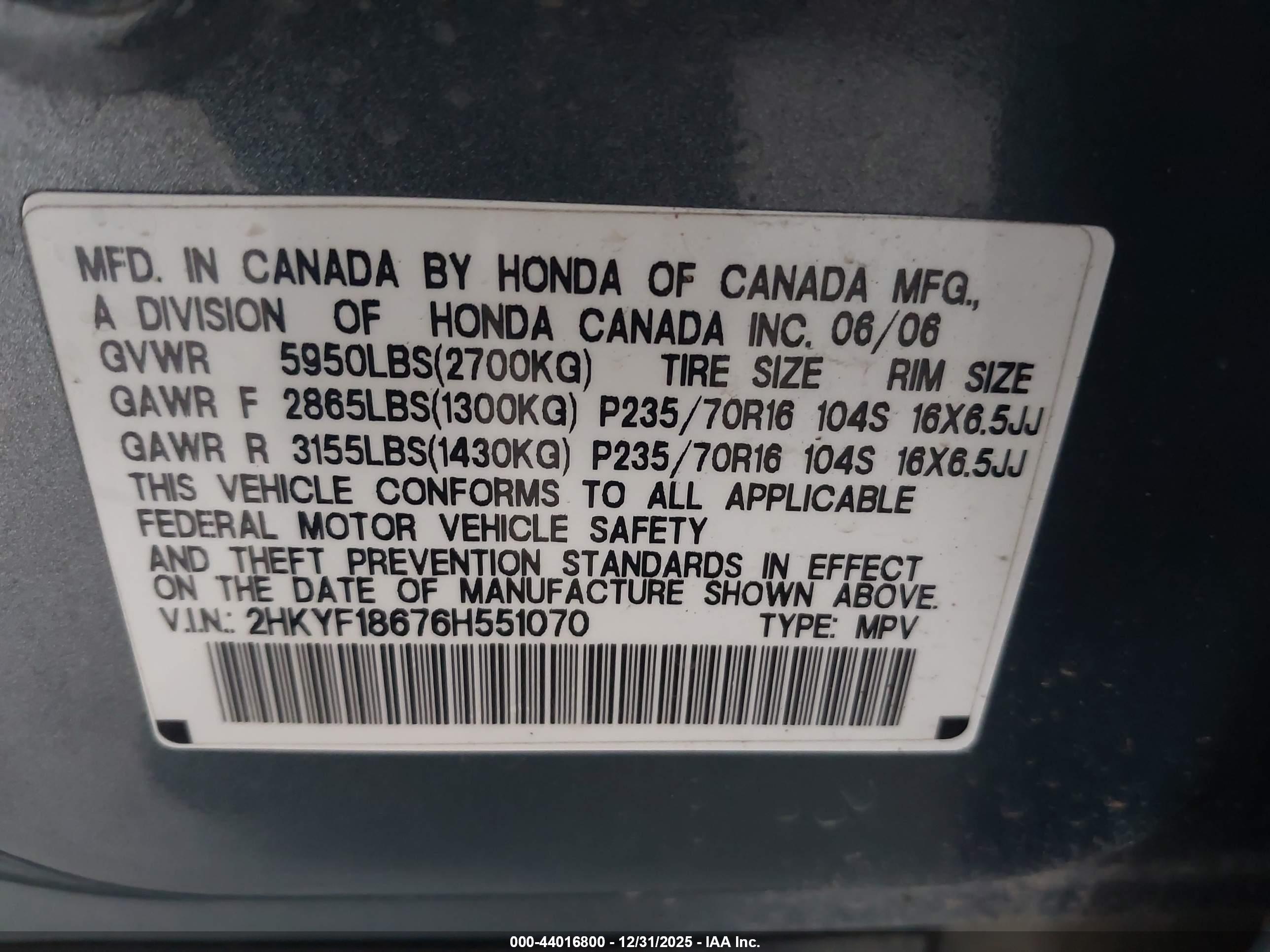 HONDA PILOT image 9