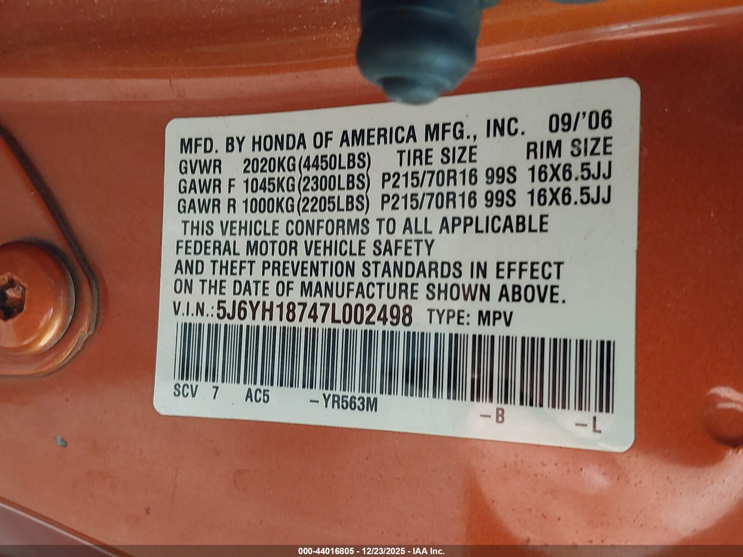 HONDA ELEMENT image 9