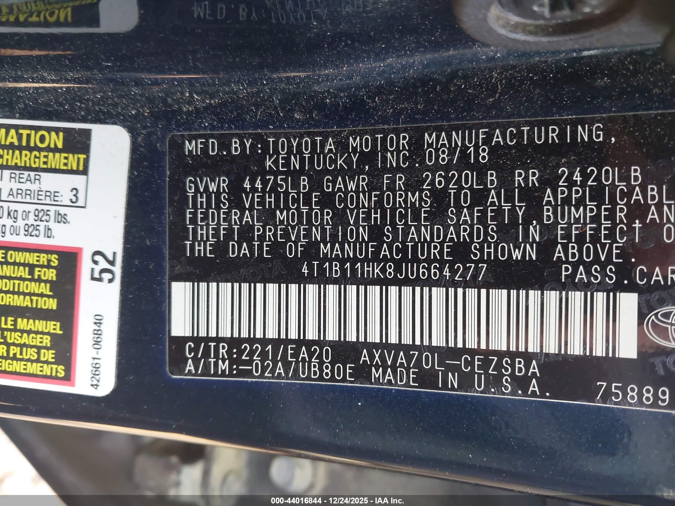 TOYOTA CAMRY image 9