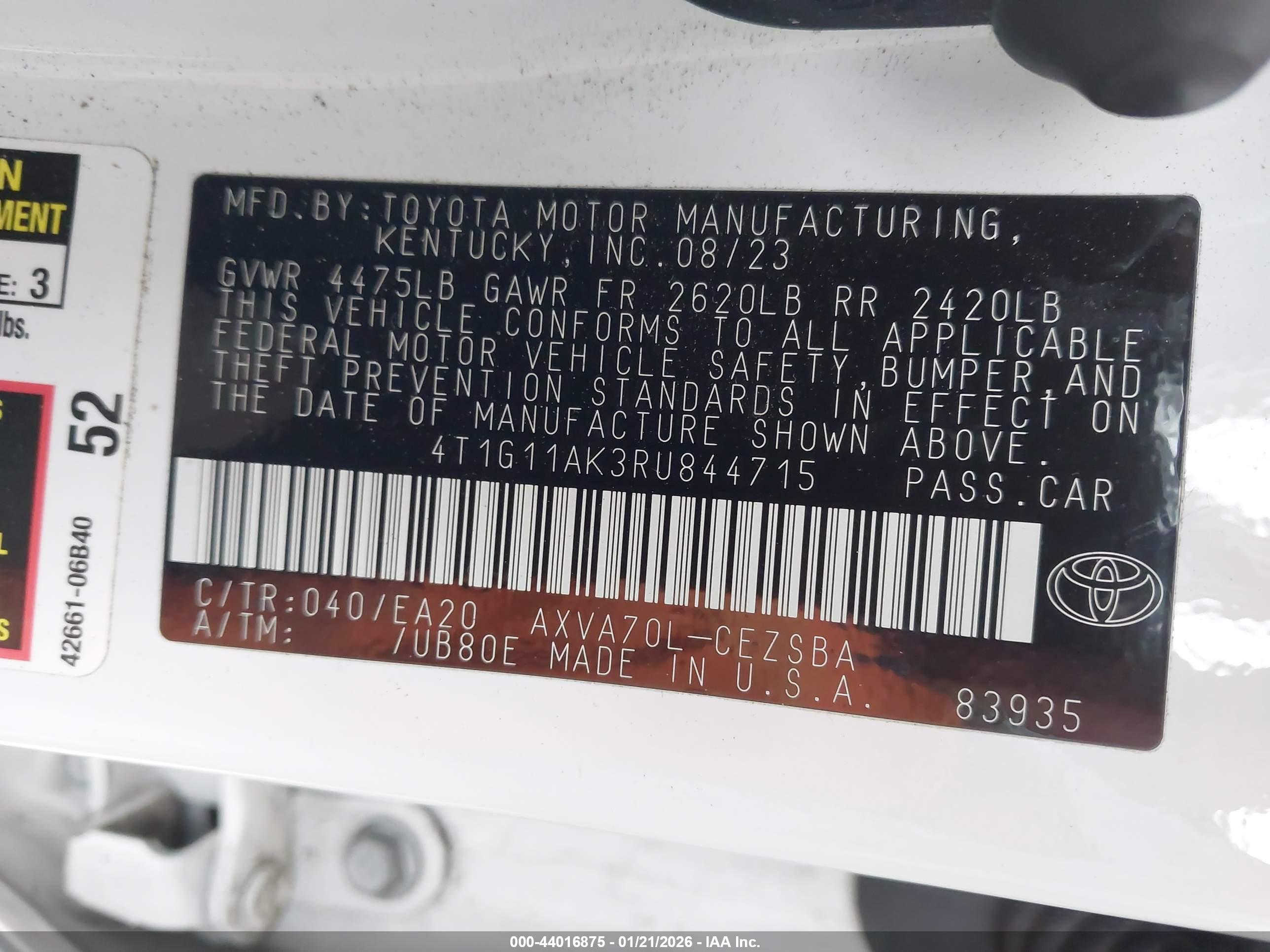 TOYOTA CAMRY image 9