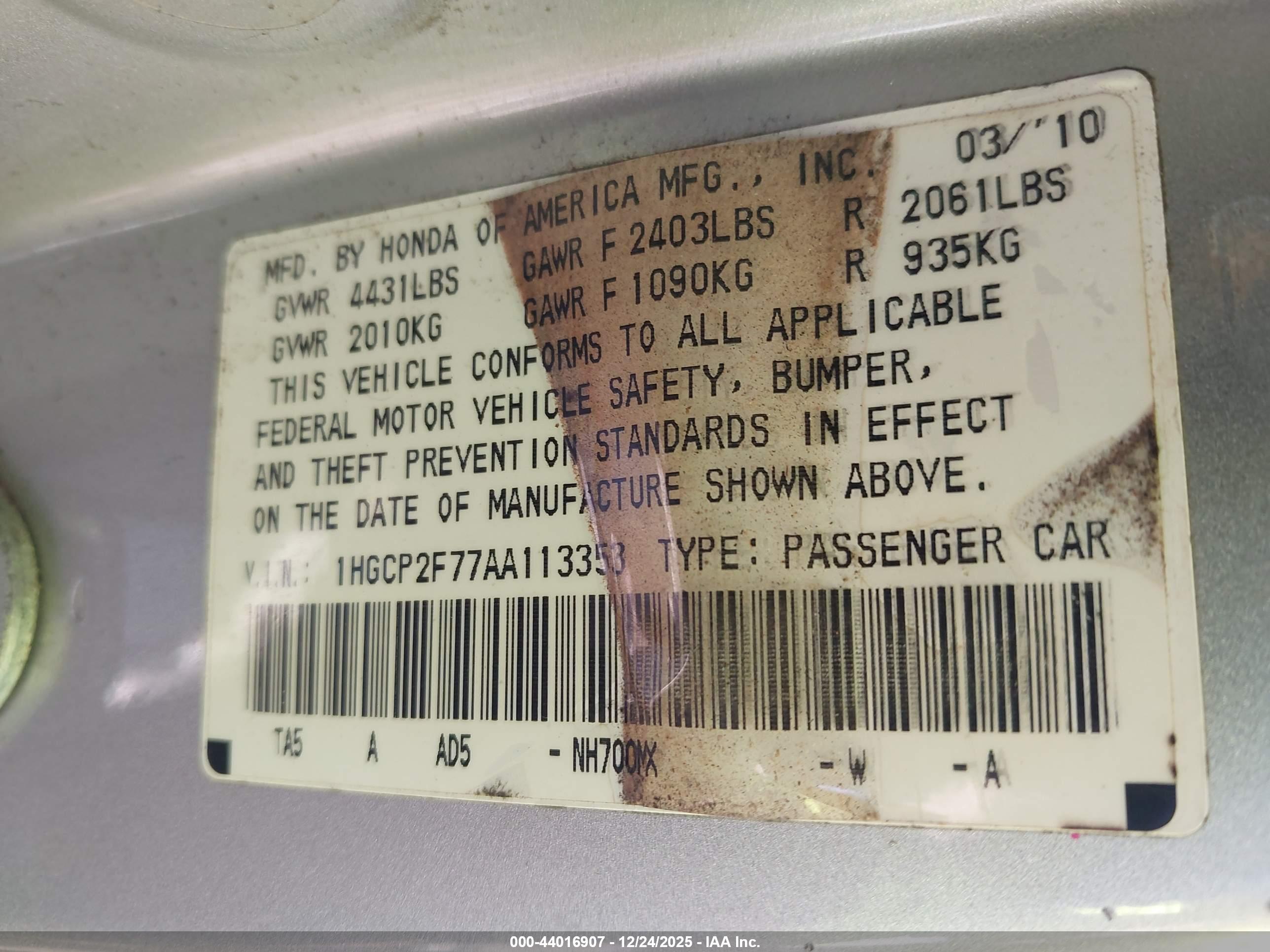 HONDA ACCORD image 9