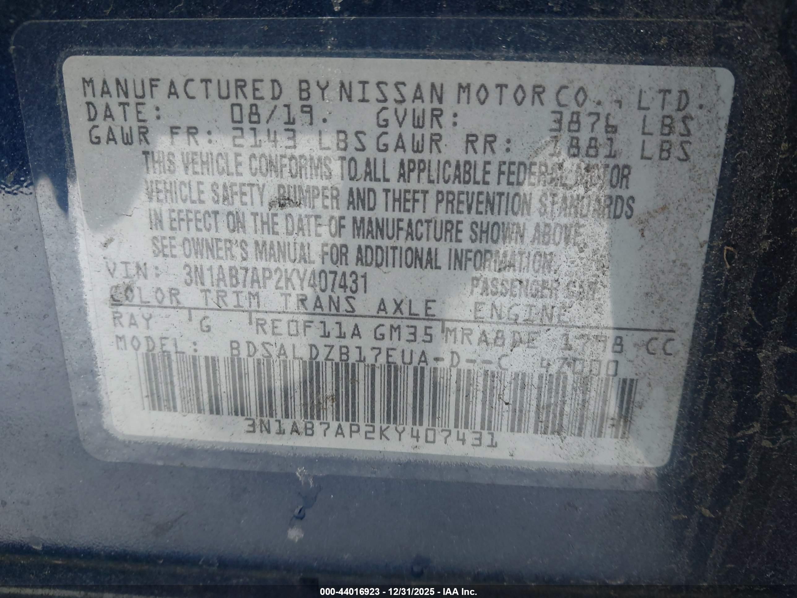 NISSAN SENTRA image 9
