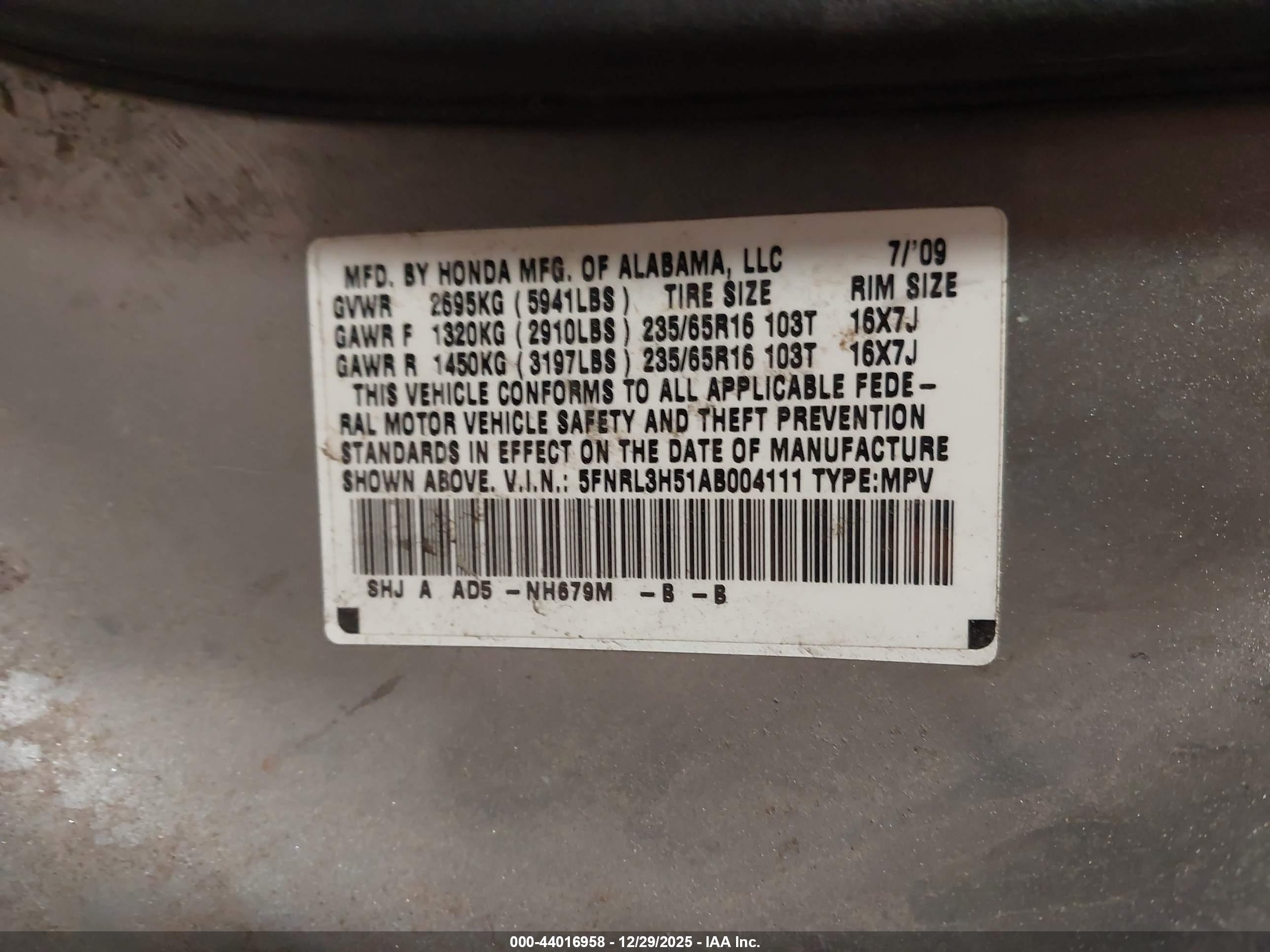 HONDA ODYSSEY image 9