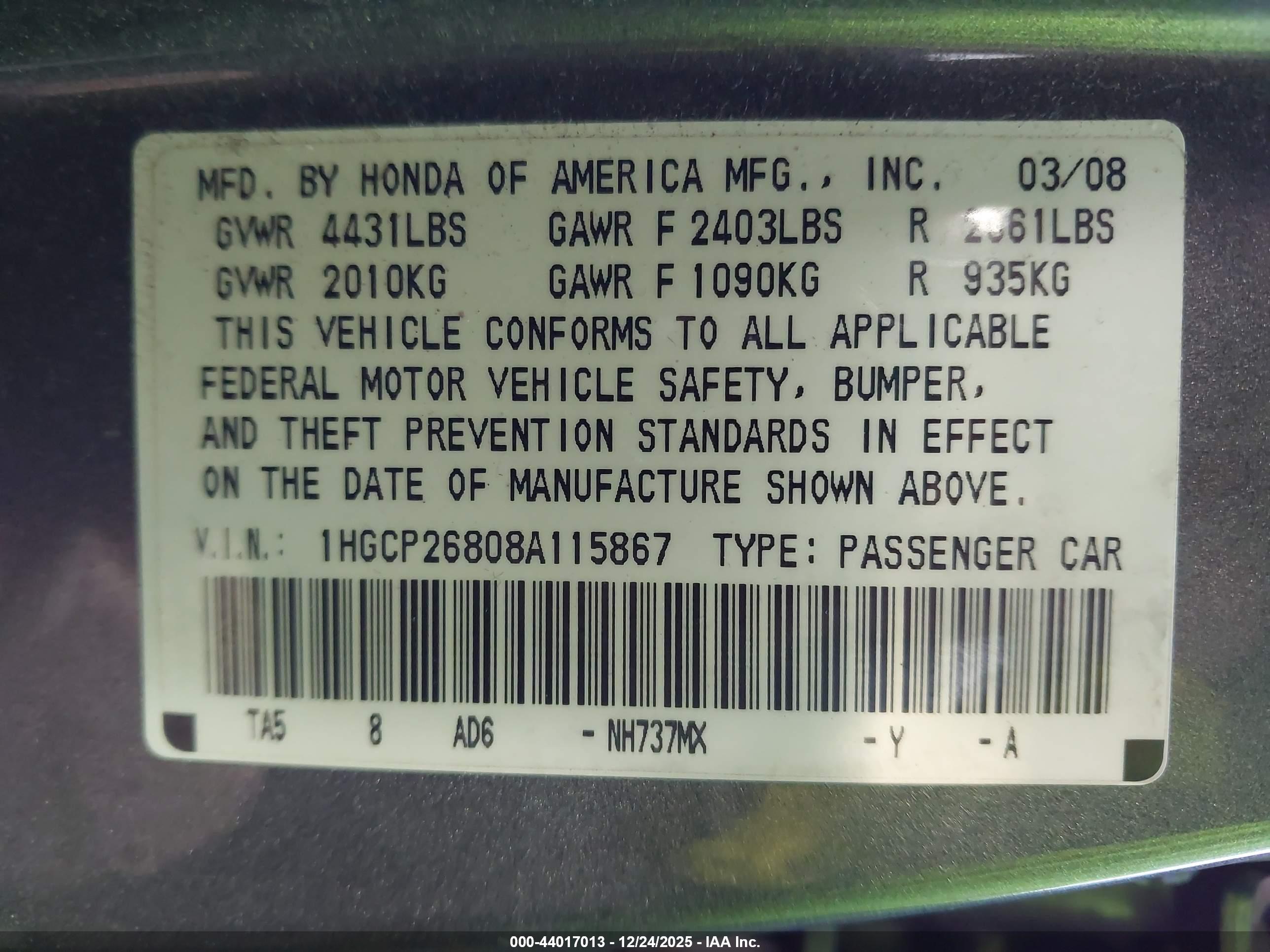 HONDA ACCORD image 9