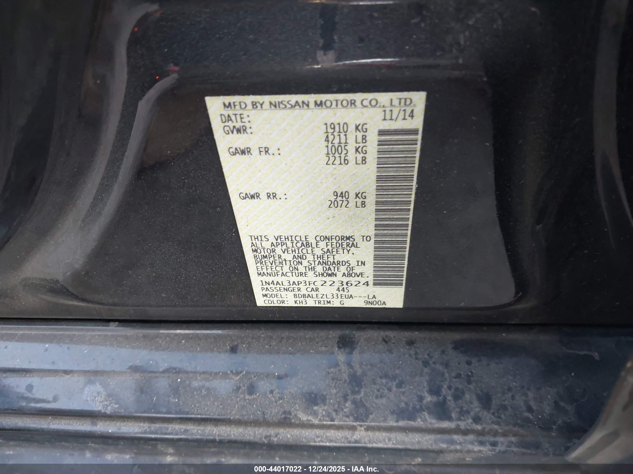 NISSAN ALTIMA image 9