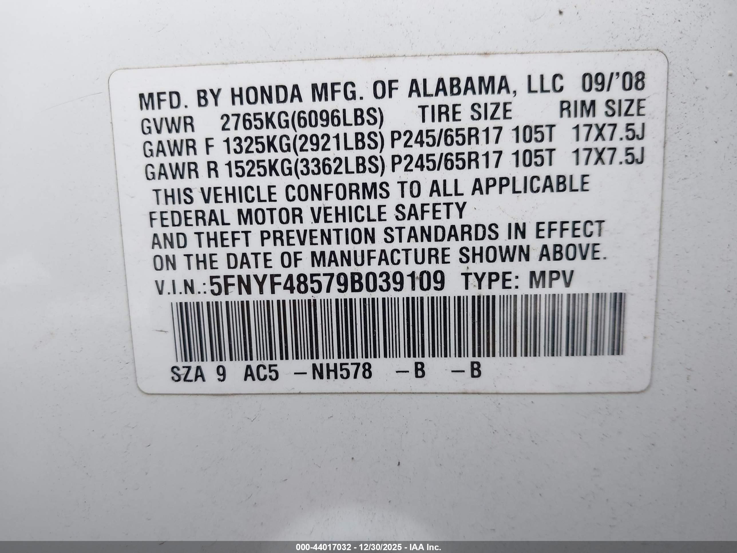 HONDA PILOT image 9