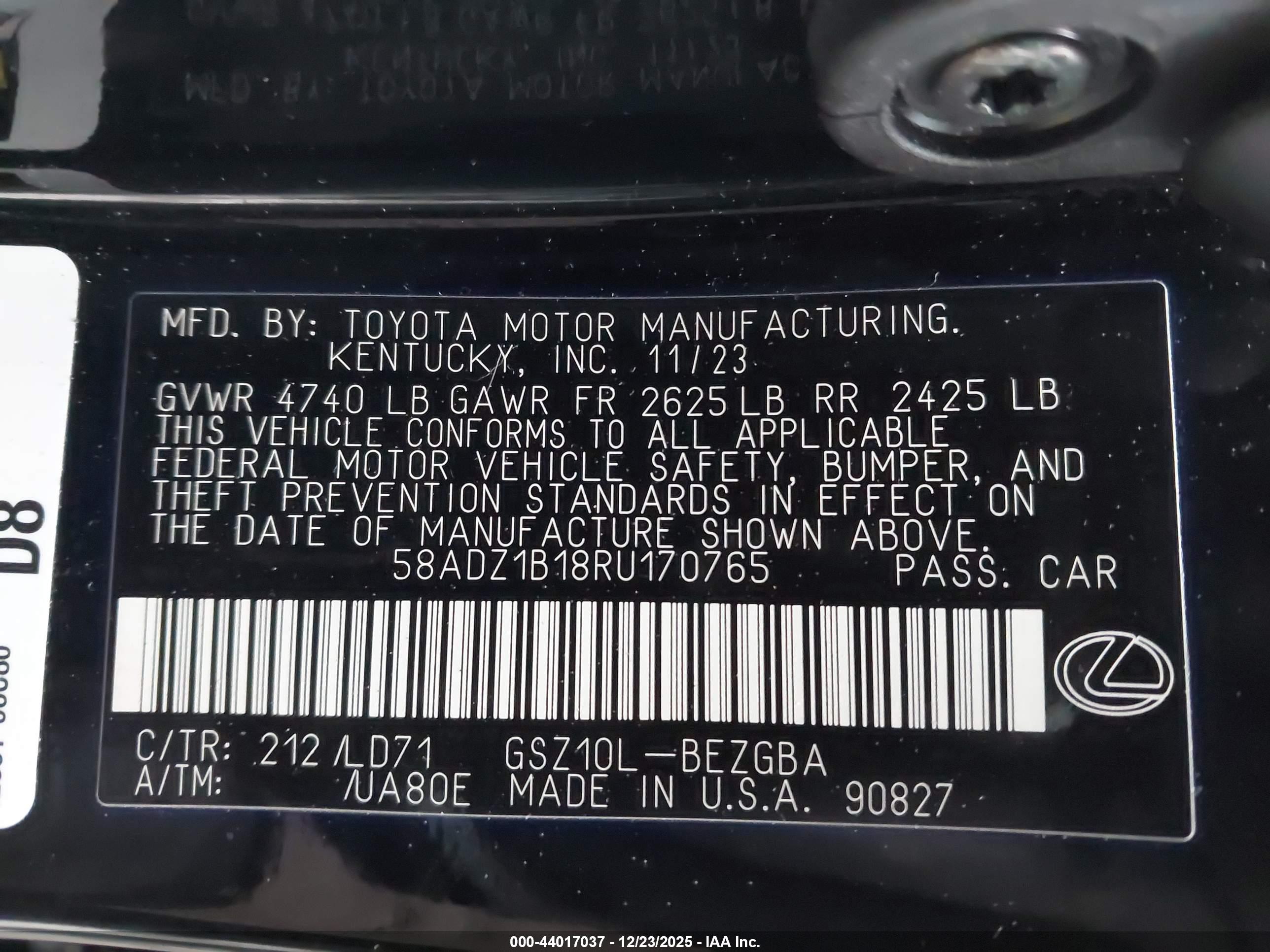 LEXUS ES image 9