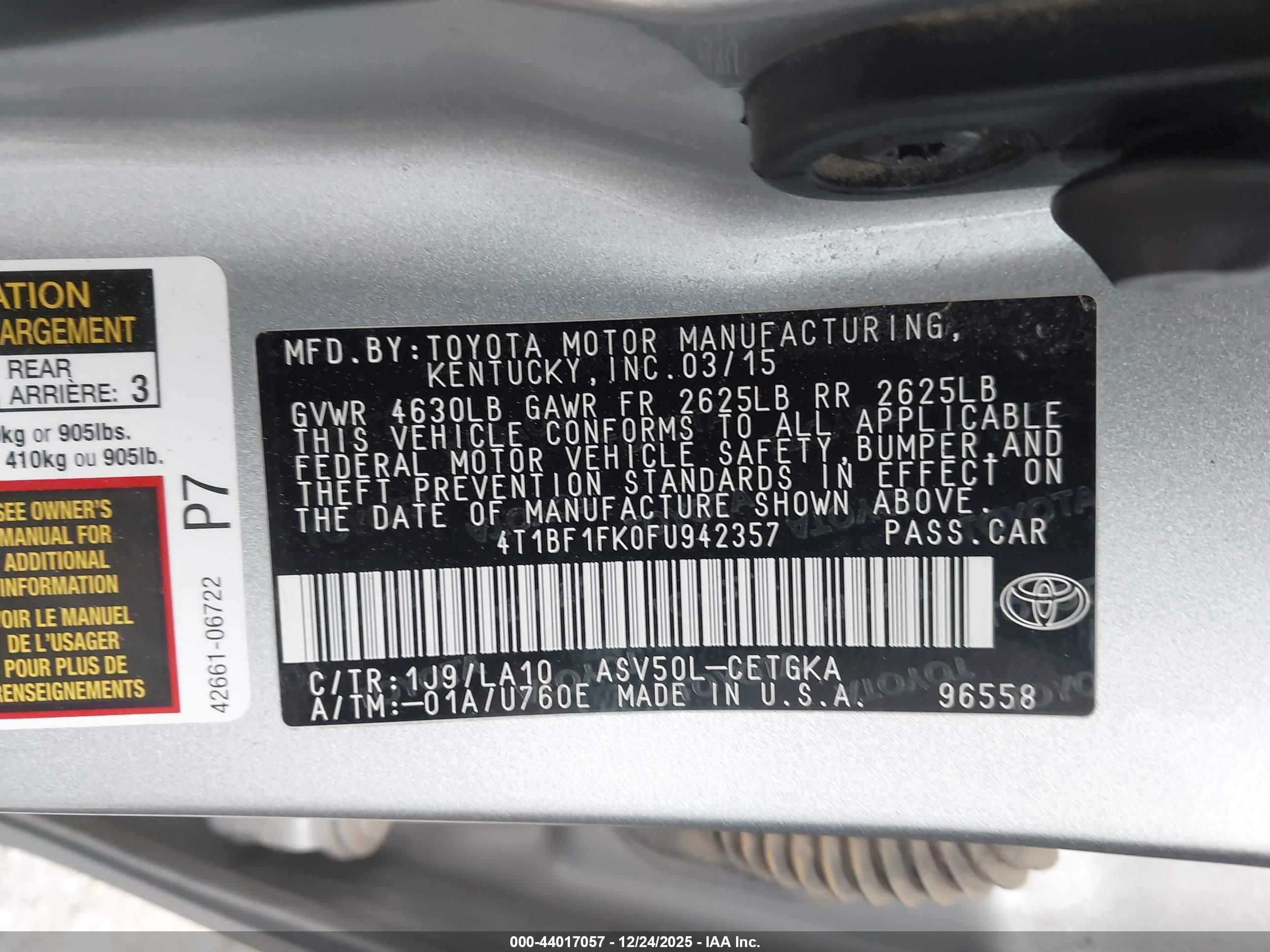 TOYOTA CAMRY image 9