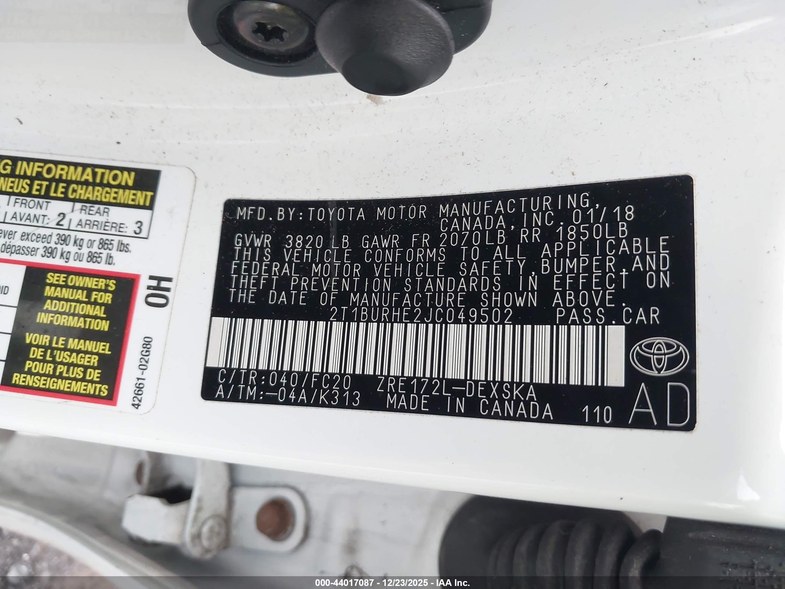 TOYOTA COROLLA image 9