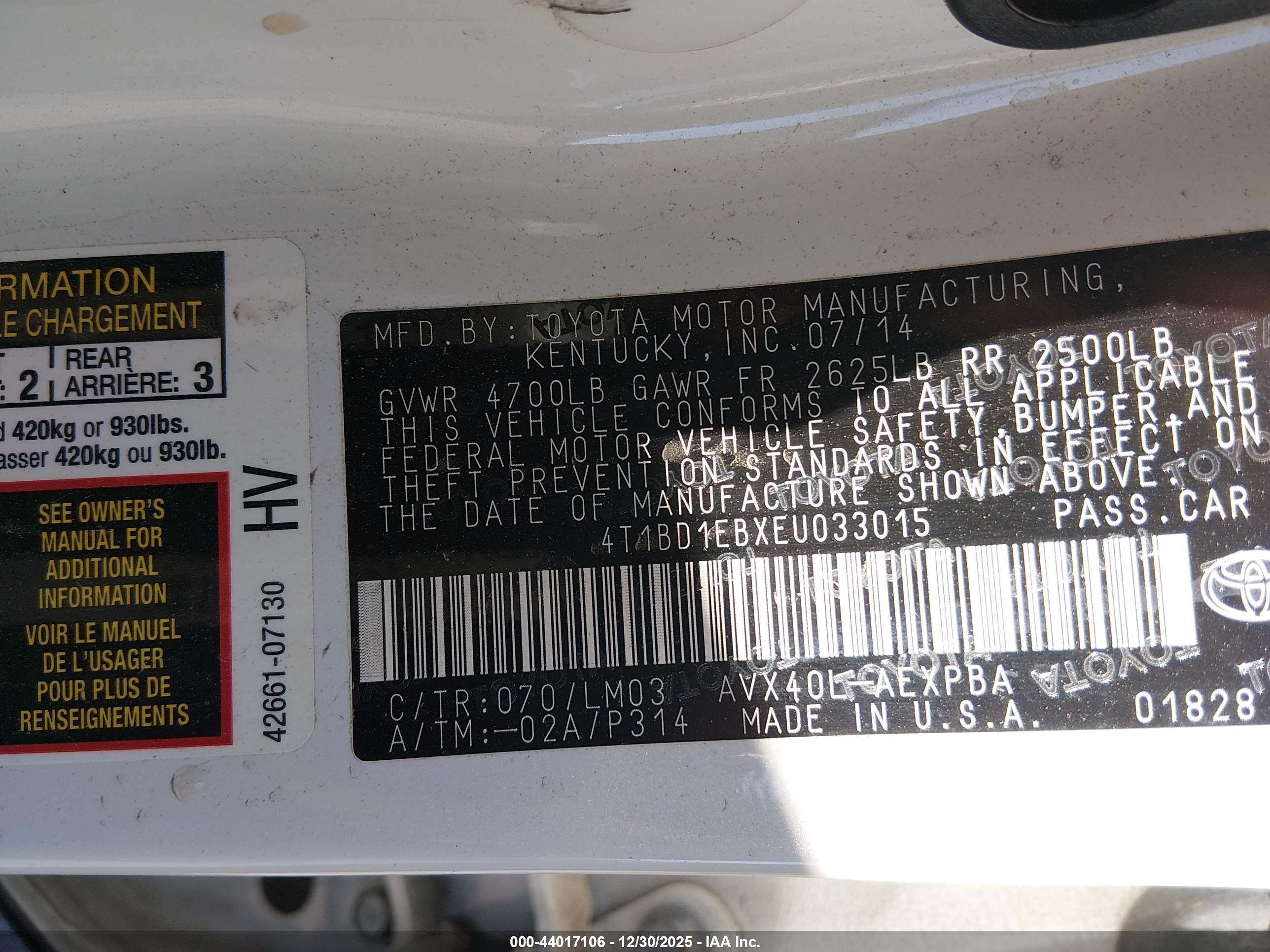 TOYOTA AVALON image 9