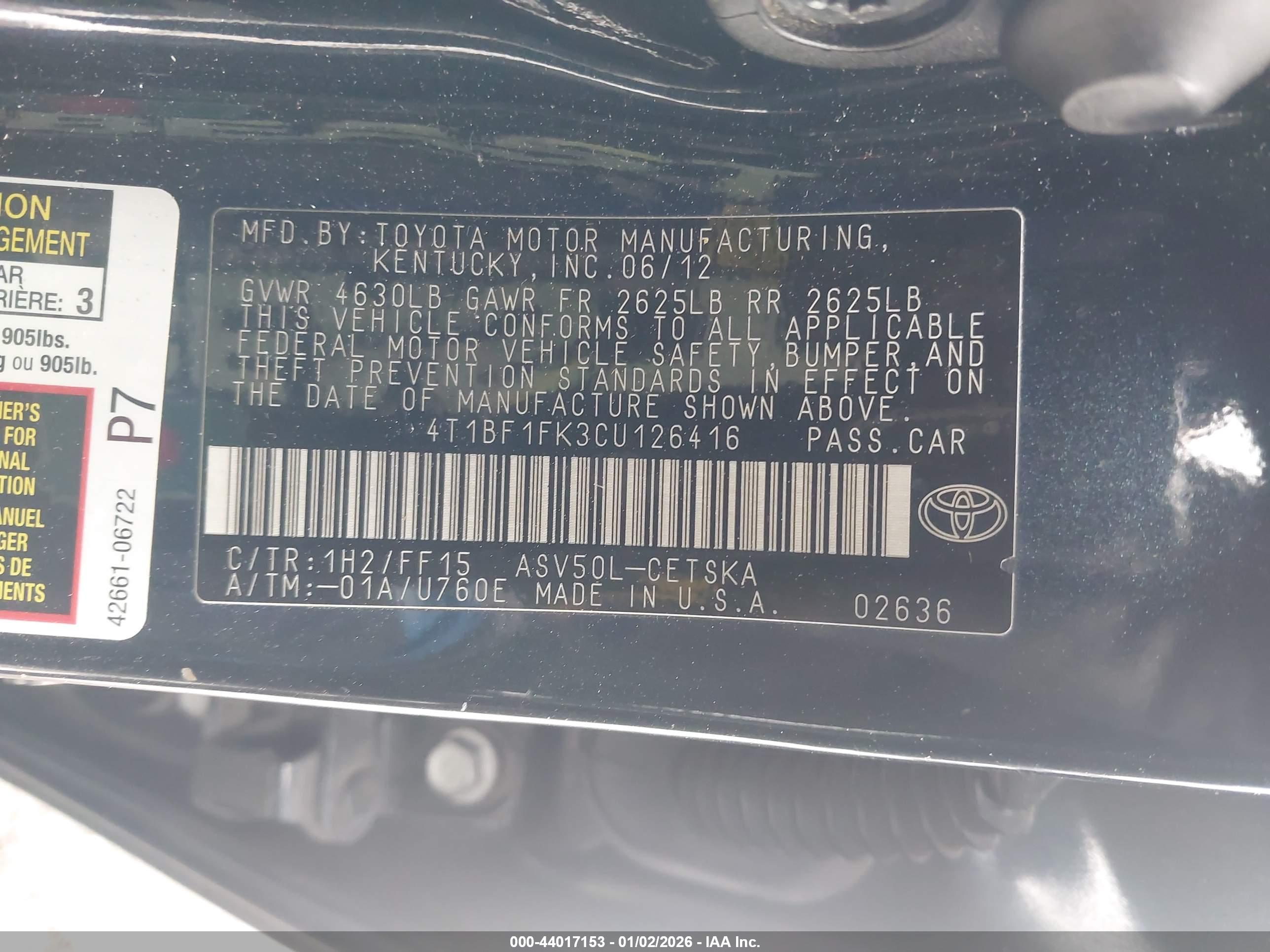 TOYOTA CAMRY image 9