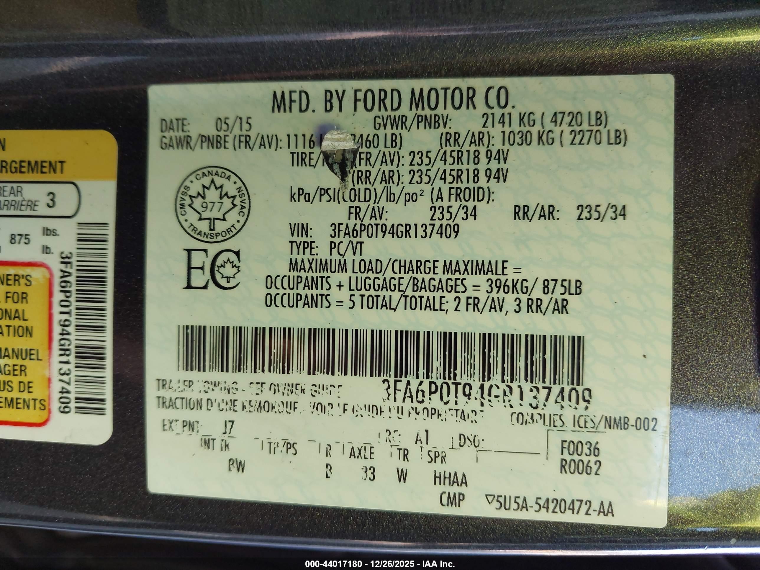 FORD FUSION image 9