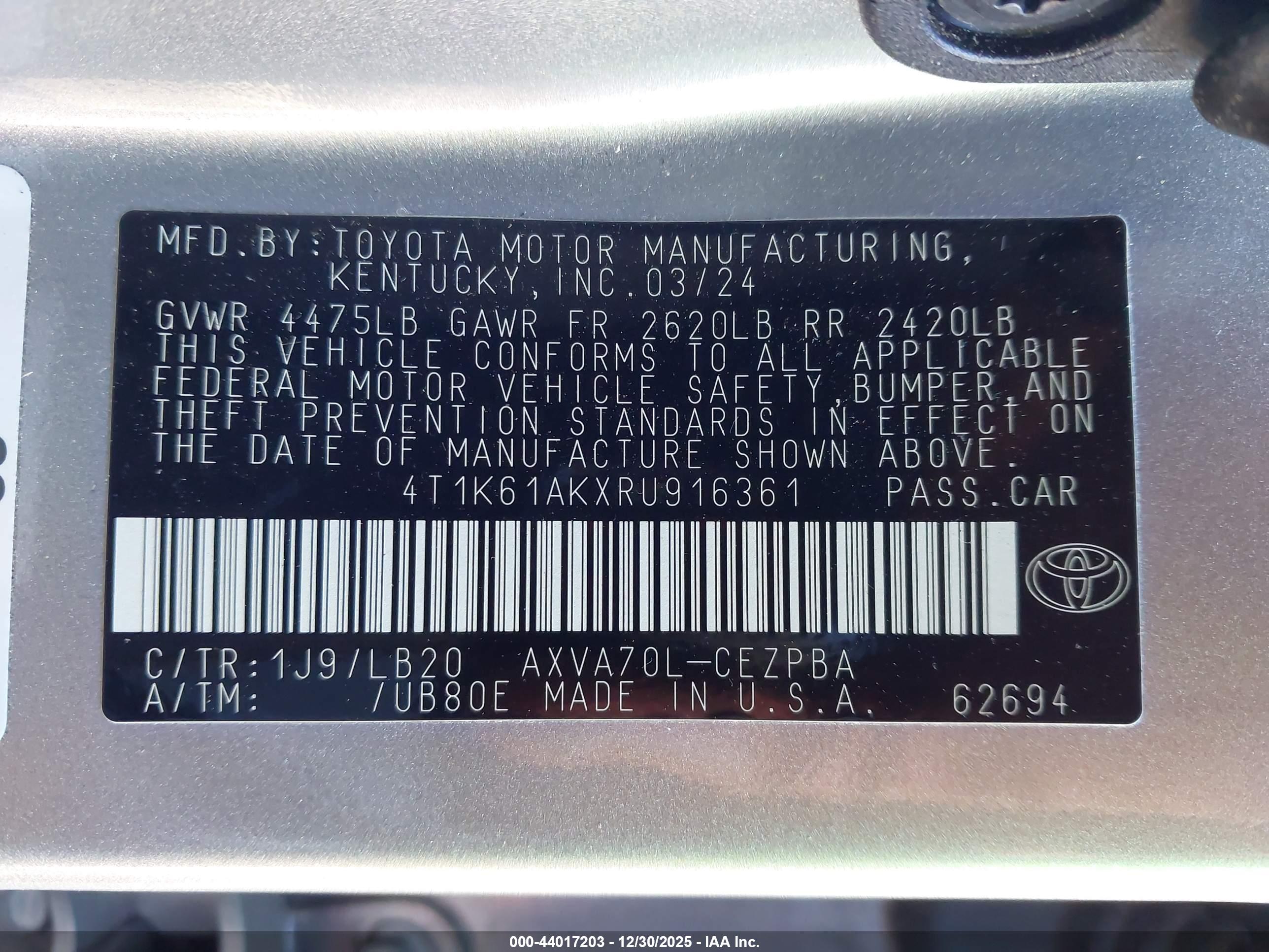 TOYOTA CAMRY image 9