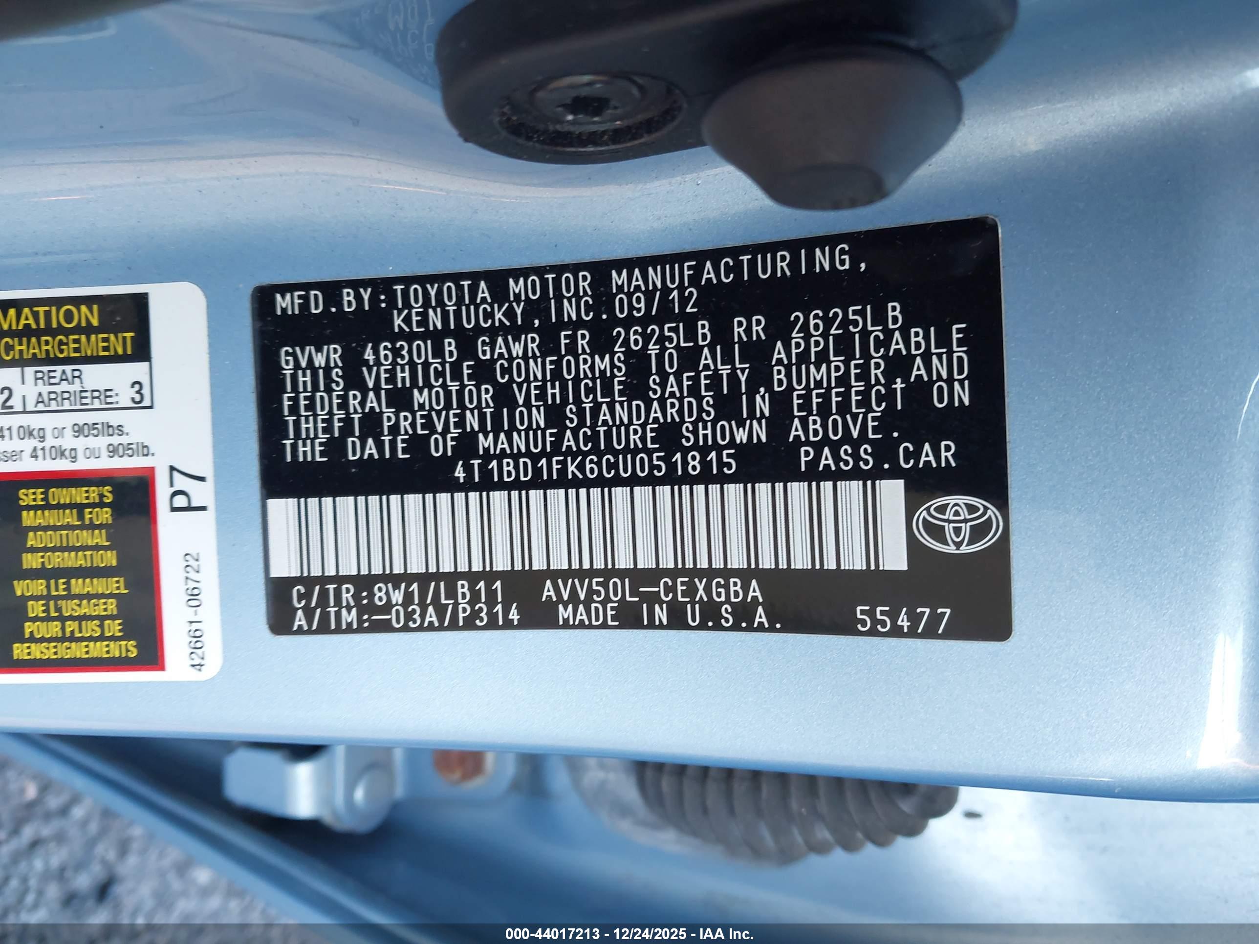 TOYOTA CAMRY image 9