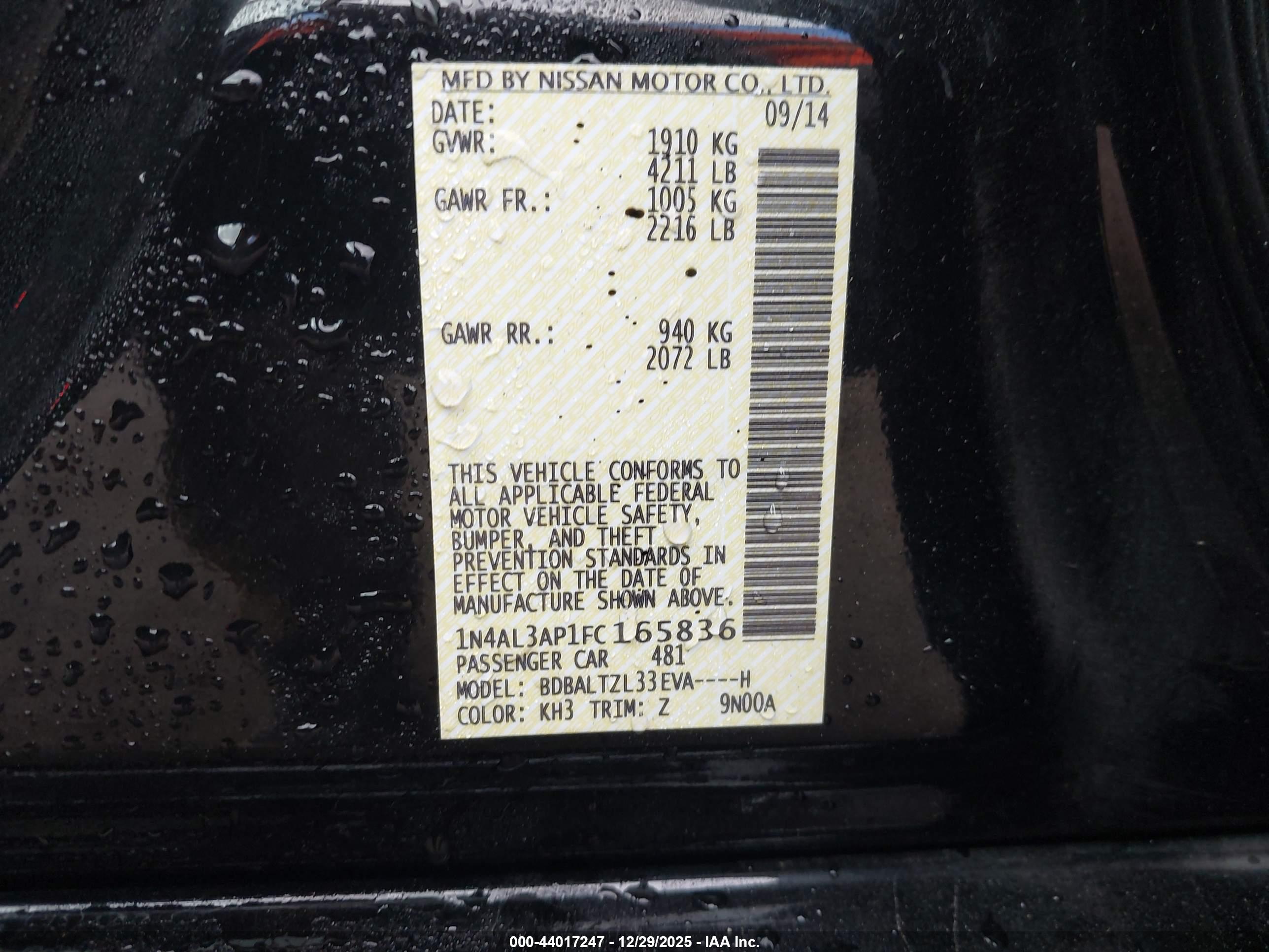 NISSAN ALTIMA image 9