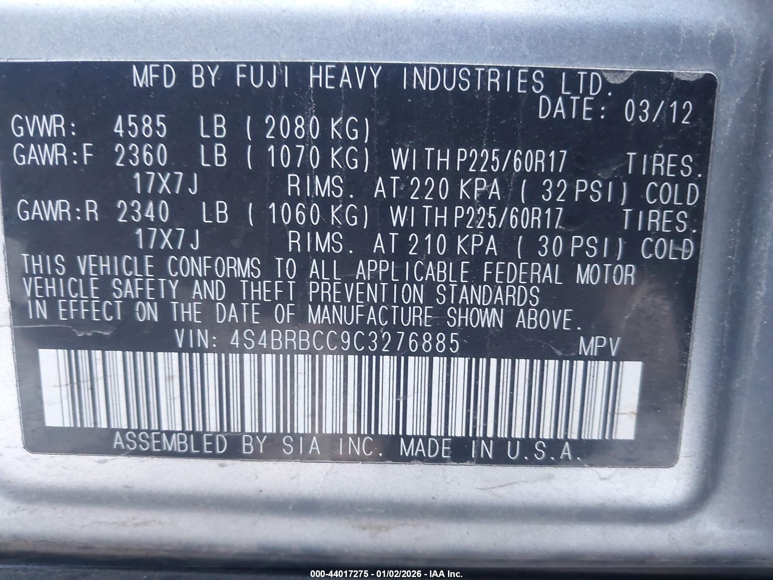 SUBARU OUTBACK image 9