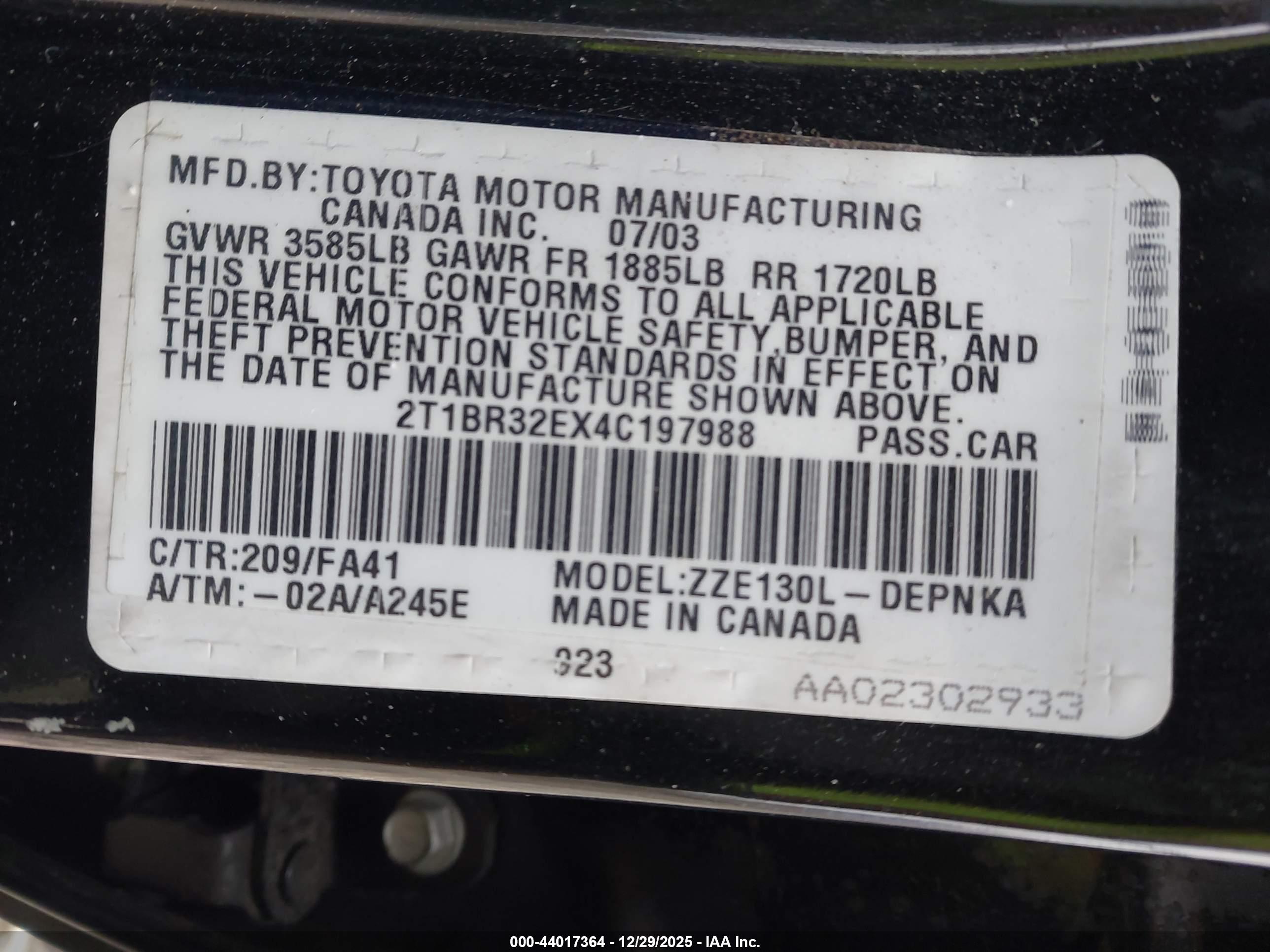 TOYOTA COROLLA image 9