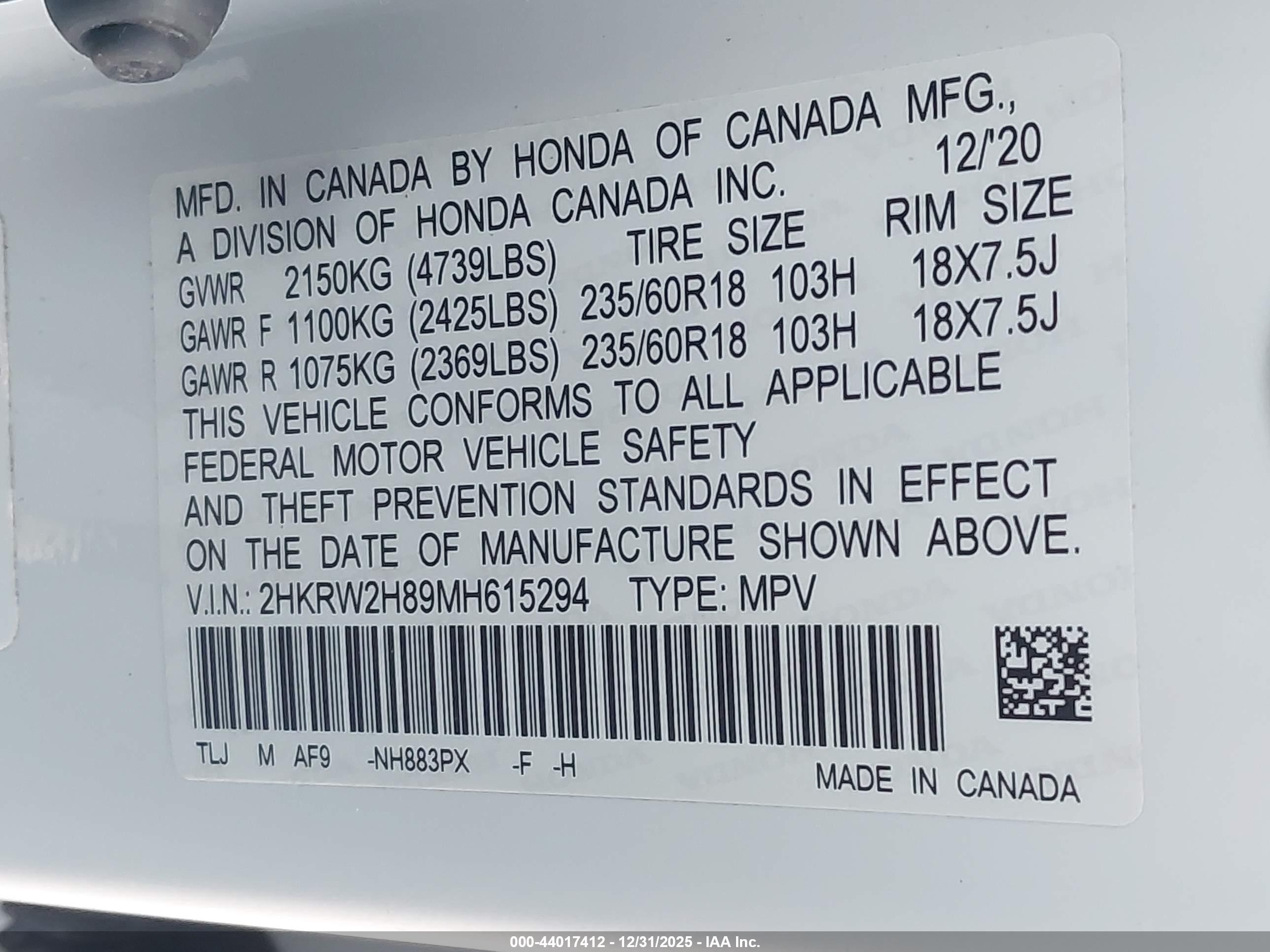 HONDA CR-V image 9