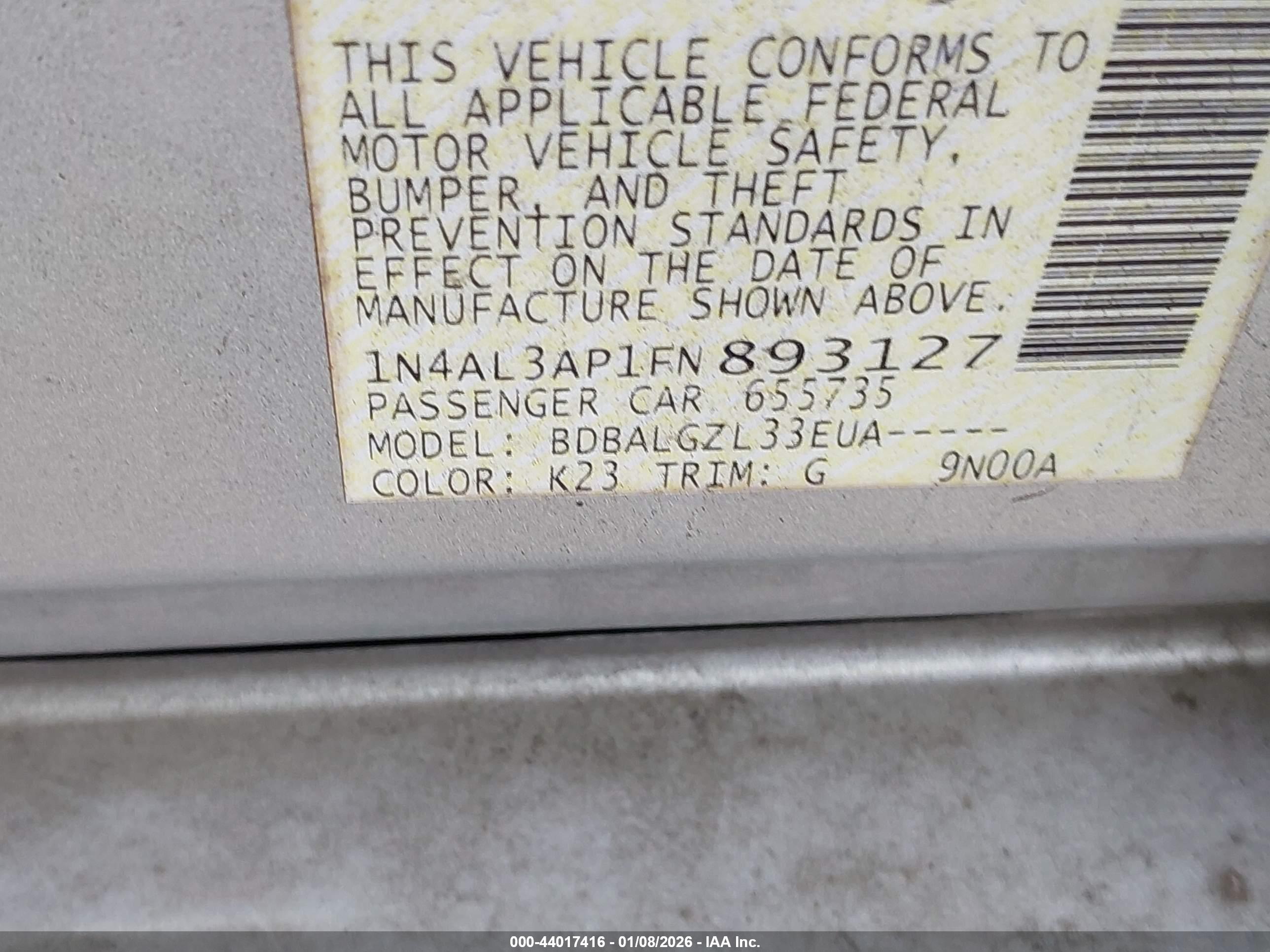 NISSAN ALTIMA image 9